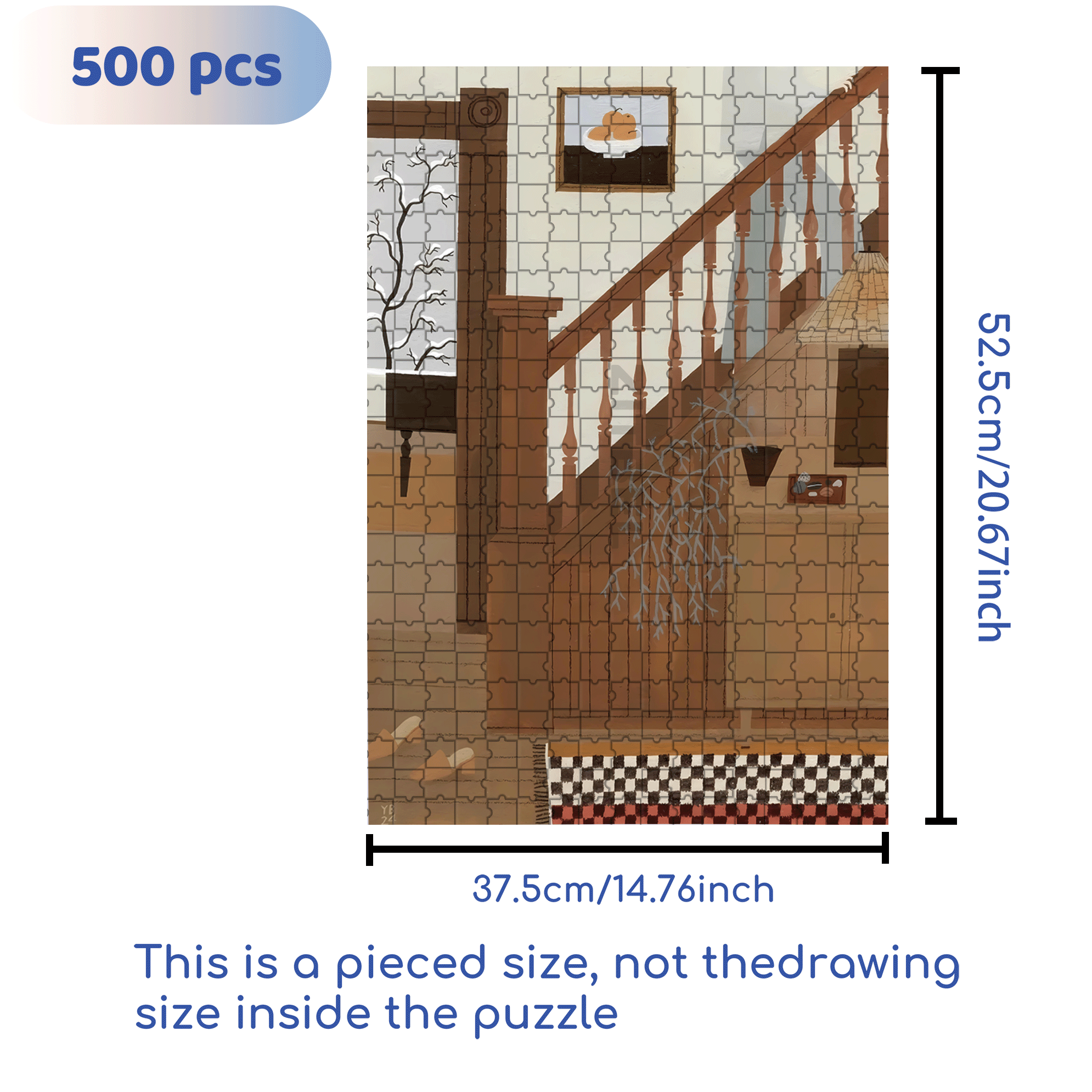 Minimalist Home 500pcs/1000pcs Jigsaw Puzzle, Scratch-Resistant, Interactive Family Game & Brain-Boosting DIY Decor, Perfect for Halloween, Christmas & New Year Gifts, Family Puzzle Game
