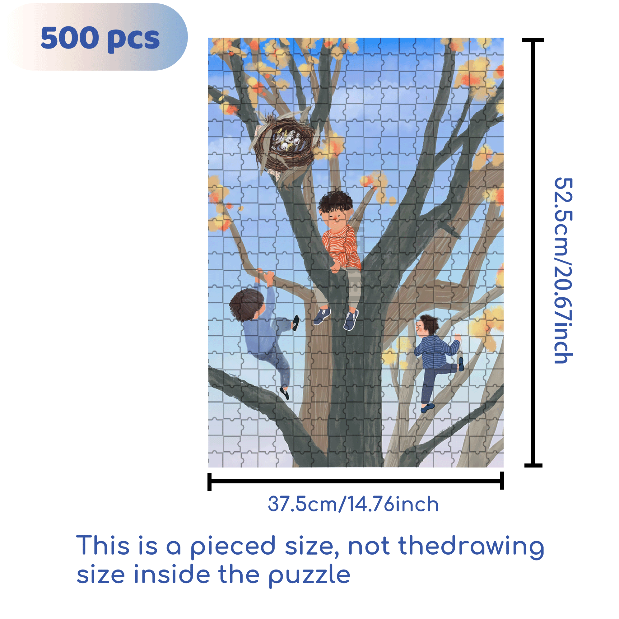Mischievous Child 500pcs/1000pcs Jigsaw Puzzle, Scratch-Resistant, Interactive Family Game & Brain-Boosting DIY Decor, Perfect for Halloween, Christmas & New Year Gifts, Family Puzzle Game