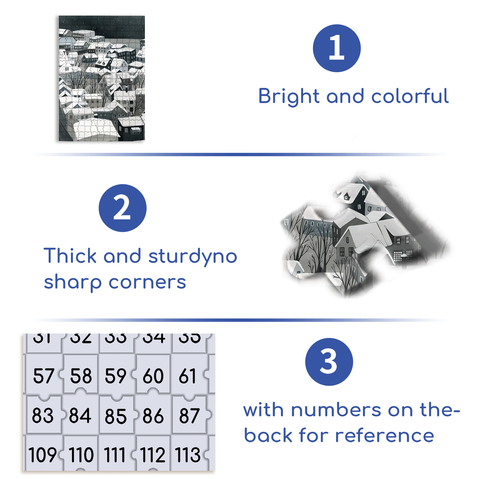 My Snow Country 2 500pcs/1000pcs Jigsaw Puzzle, Scratch-Resistant, Interactive Family Game & Brain-Boosting DIY Decor, Perfect for Halloween, Christmas & New Year Gifts, Family Puzzle Game