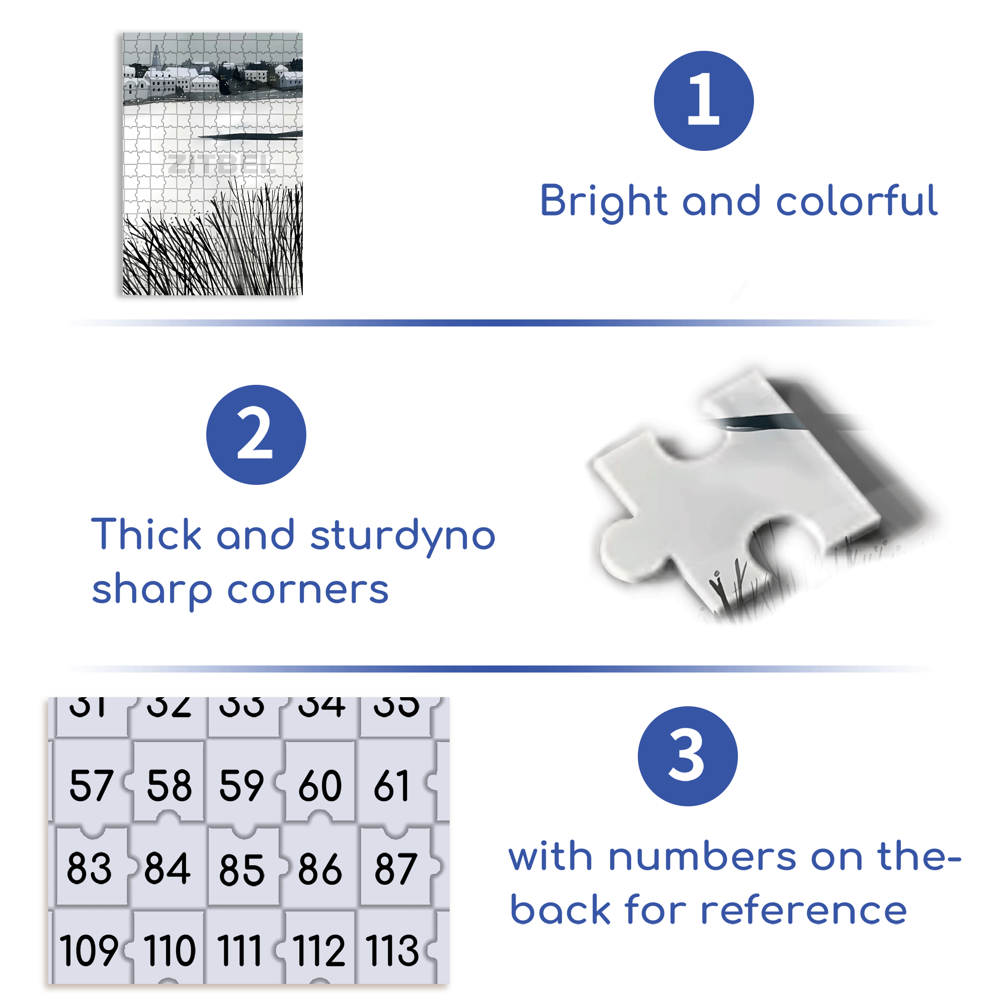 My Snow Country 500pcs/1000pcs Jigsaw Puzzle, Scratch-Resistant, Interactive Family Game & Brain-Boosting DIY Decor, Perfect for Halloween, Christmas & New Year Gifts, Family Puzzle Game
