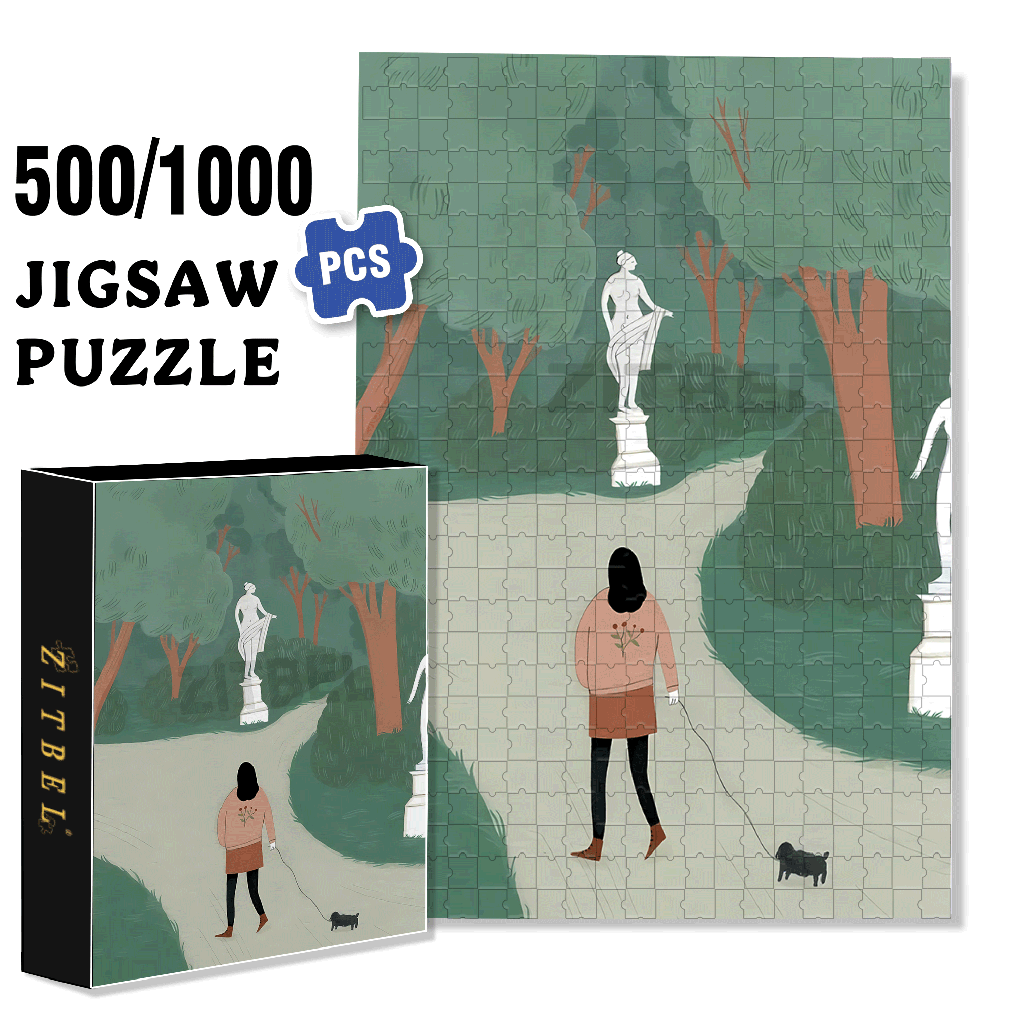 Obey The Inner Voice 10 500pcs/1000pcs Jigsaw Puzzle, Scratch-Resistant, Interactive Family Game & Brain-Boosting DIY Decor, Perfect for Halloween, Christmas & New Year Gifts, Family Puzzle Game