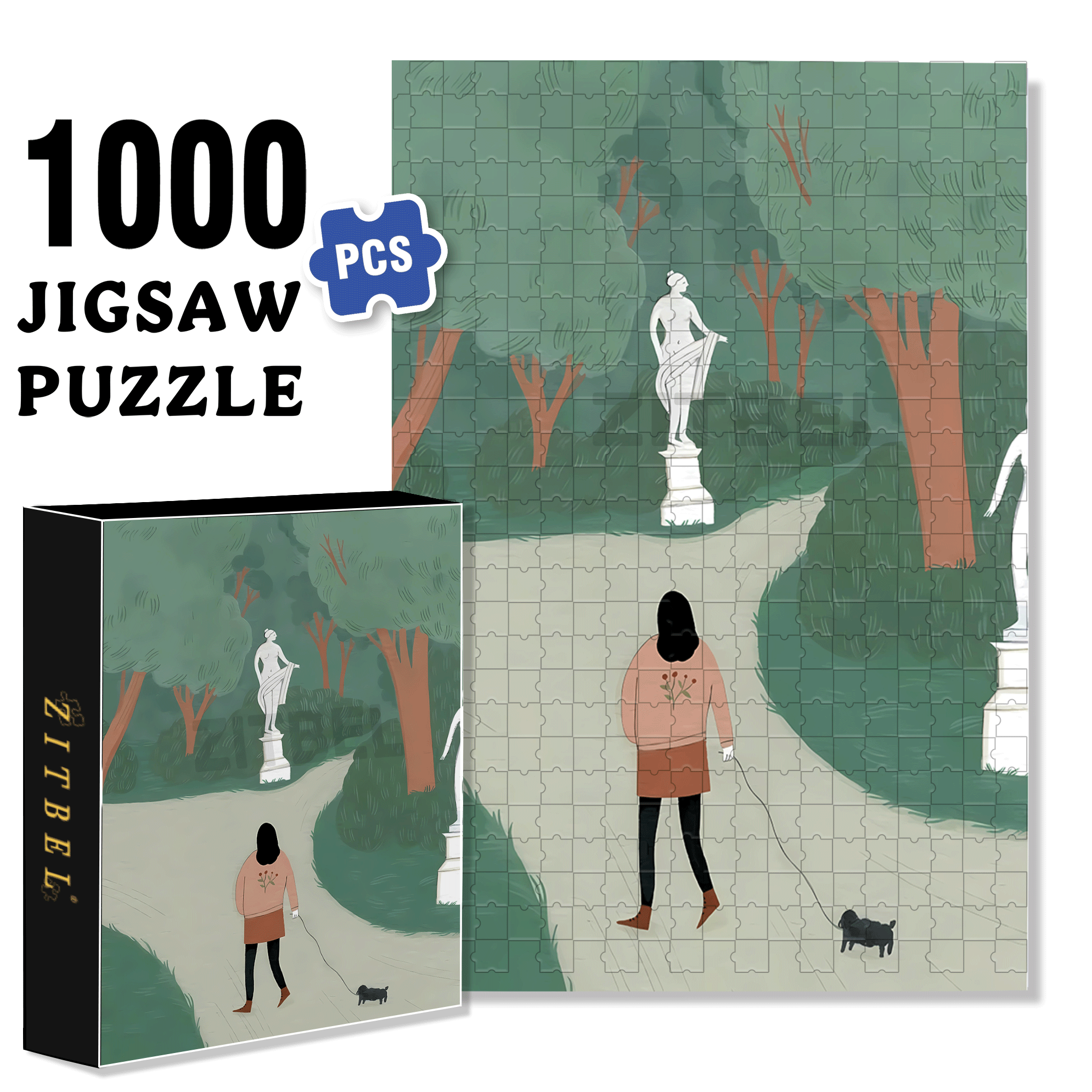 Obey The Inner Voice 10 500pcs/1000pcs Jigsaw Puzzle, Scratch-Resistant, Interactive Family Game & Brain-Boosting DIY Decor, Perfect for Halloween, Christmas & New Year Gifts, Family Puzzle Game
