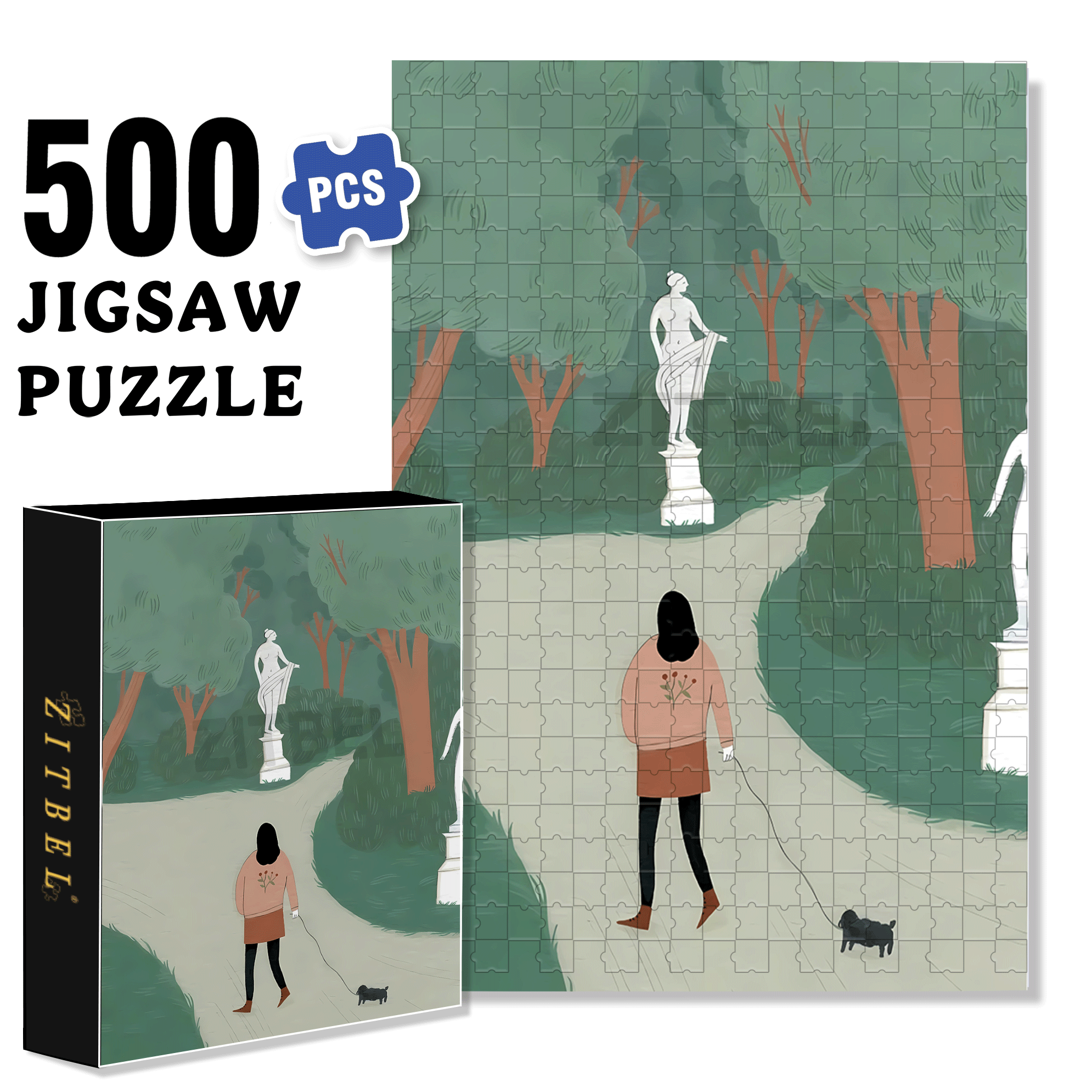 Obey The Inner Voice 10 500pcs/1000pcs Jigsaw Puzzle, Scratch-Resistant, Interactive Family Game & Brain-Boosting DIY Decor, Perfect for Halloween, Christmas & New Year Gifts, Family Puzzle Game
