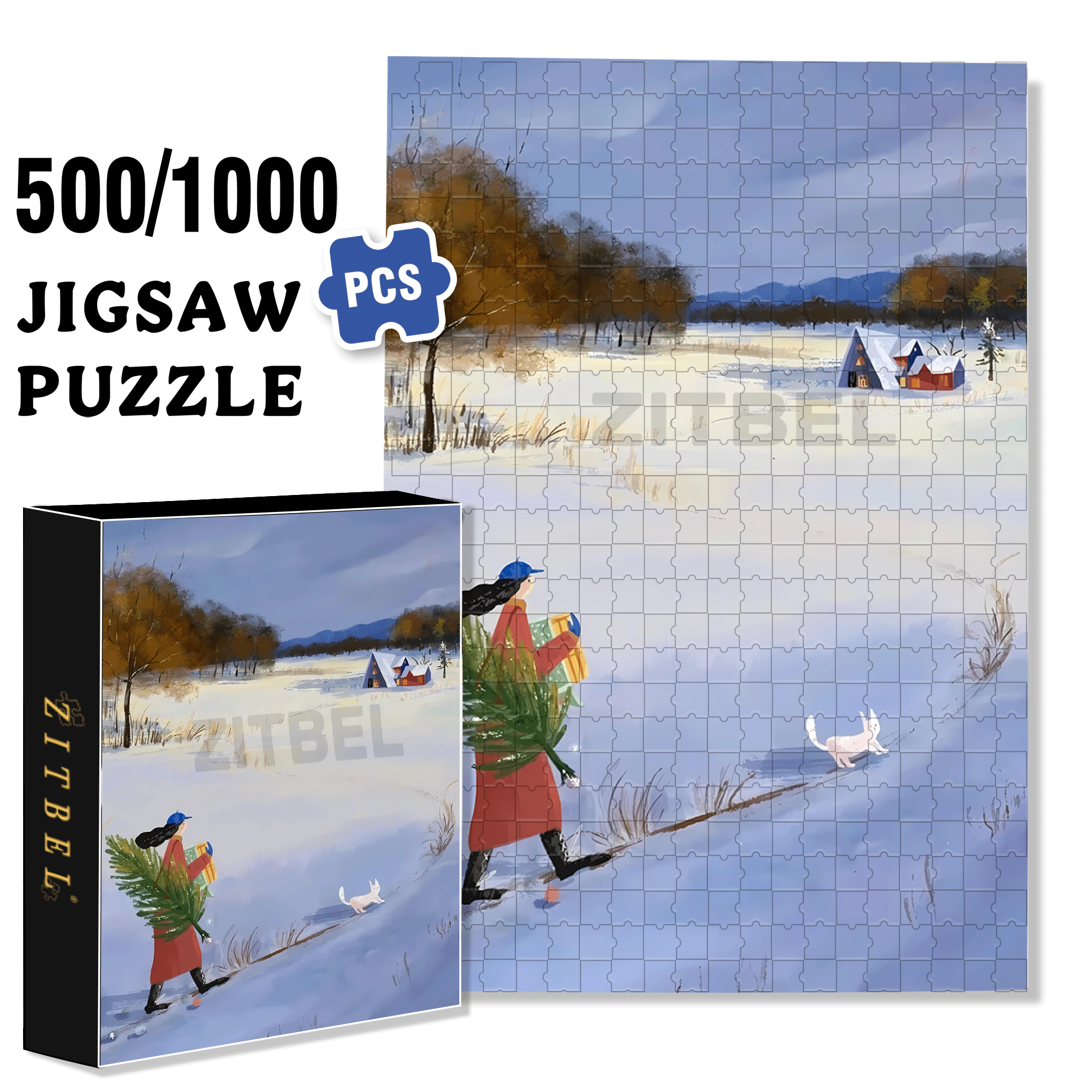Obey The Inner Voice 11 500pcs/1000pcs Jigsaw Puzzle, Scratch-Resistant, Interactive Family Game & Brain-Boosting DIY Decor, Perfect for Halloween, Christmas & New Year Gifts, Family Puzzle Game