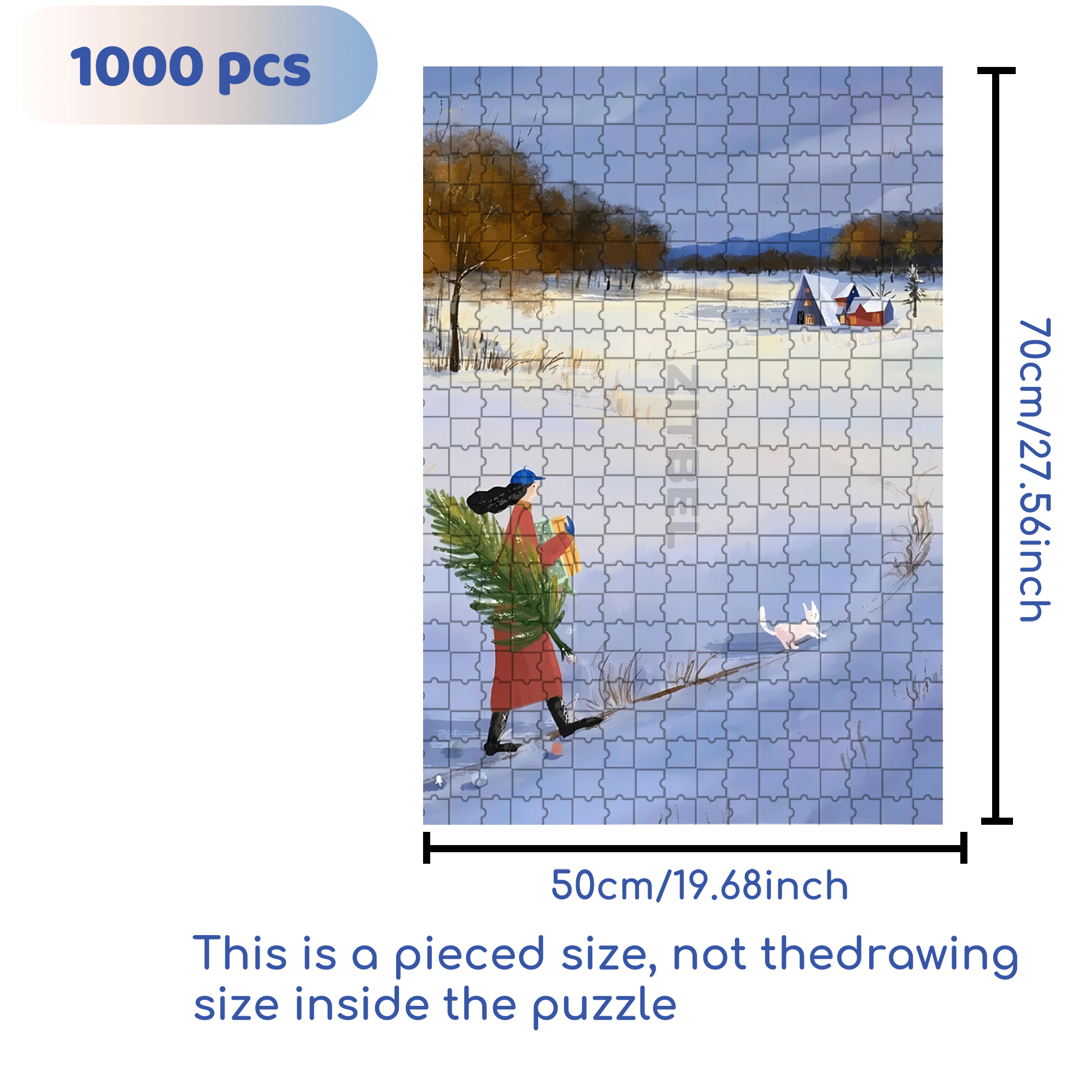 Obey The Inner Voice 11 500pcs/1000pcs Jigsaw Puzzle, Scratch-Resistant, Interactive Family Game & Brain-Boosting DIY Decor, Perfect for Halloween, Christmas & New Year Gifts, Family Puzzle Game