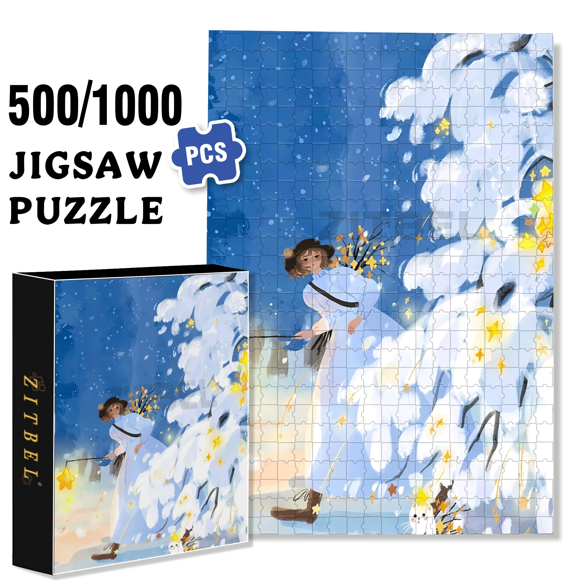 Obey The Inner Voice 12 500pcs/1000pcs Jigsaw Puzzle, Scratch-Resistant, Interactive Family Game & Brain-Boosting DIY Decor, Perfect for Halloween, Christmas & New Year Gifts, Family Puzzle Game