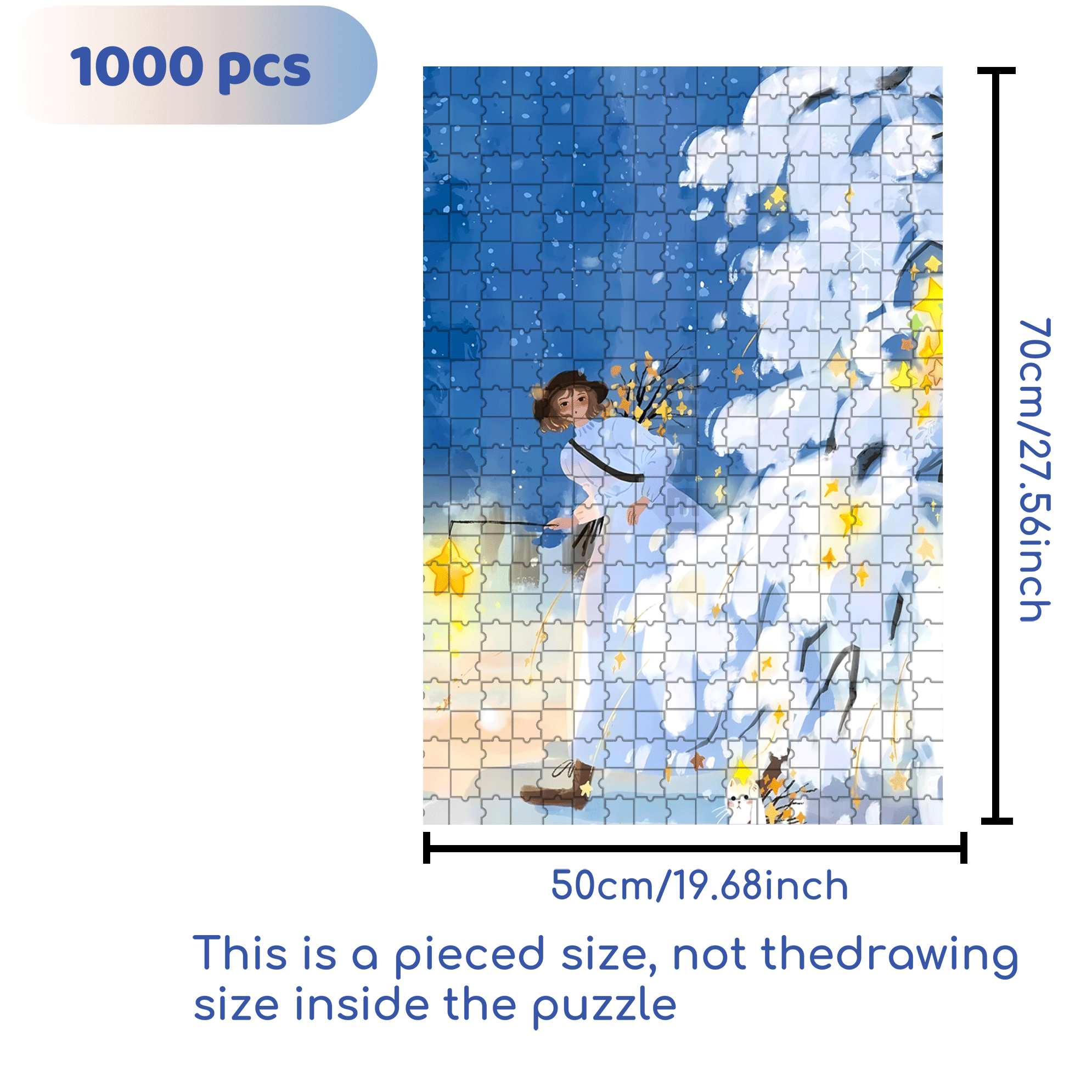 Obey The Inner Voice 12 500pcs/1000pcs Jigsaw Puzzle, Scratch-Resistant, Interactive Family Game & Brain-Boosting DIY Decor, Perfect for Halloween, Christmas & New Year Gifts, Family Puzzle Game