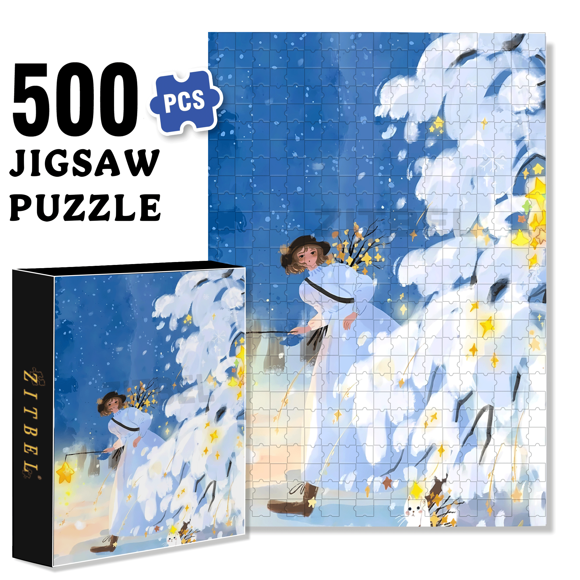 Obey The Inner Voice 12 500pcs/1000pcs Jigsaw Puzzle, Scratch-Resistant, Interactive Family Game & Brain-Boosting DIY Decor, Perfect for Halloween, Christmas & New Year Gifts, Family Puzzle Game