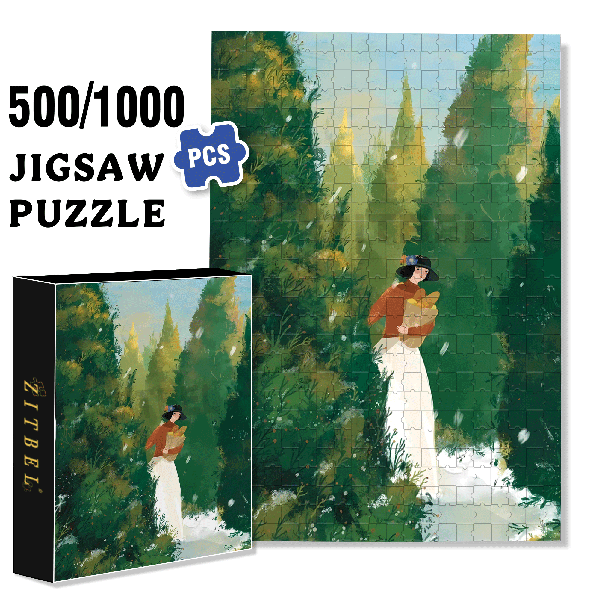 Obey The Inner Voice 14 500pcs/1000pcs Jigsaw Puzzle, Scratch-Resistant, Interactive Family Game & Brain-Boosting DIY Decor, Perfect for Halloween, Christmas & New Year Gifts, Family Puzzle Game