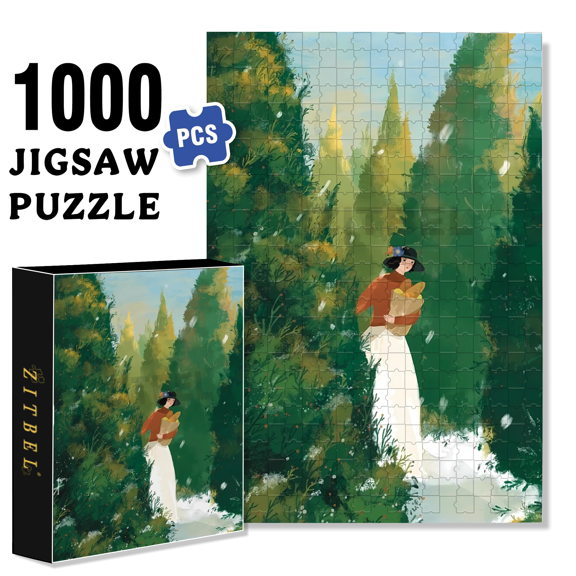 Obey The Inner Voice 14 500pcs/1000pcs Jigsaw Puzzle, Scratch-Resistant, Interactive Family Game & Brain-Boosting DIY Decor, Perfect for Halloween, Christmas & New Year Gifts, Family Puzzle Game