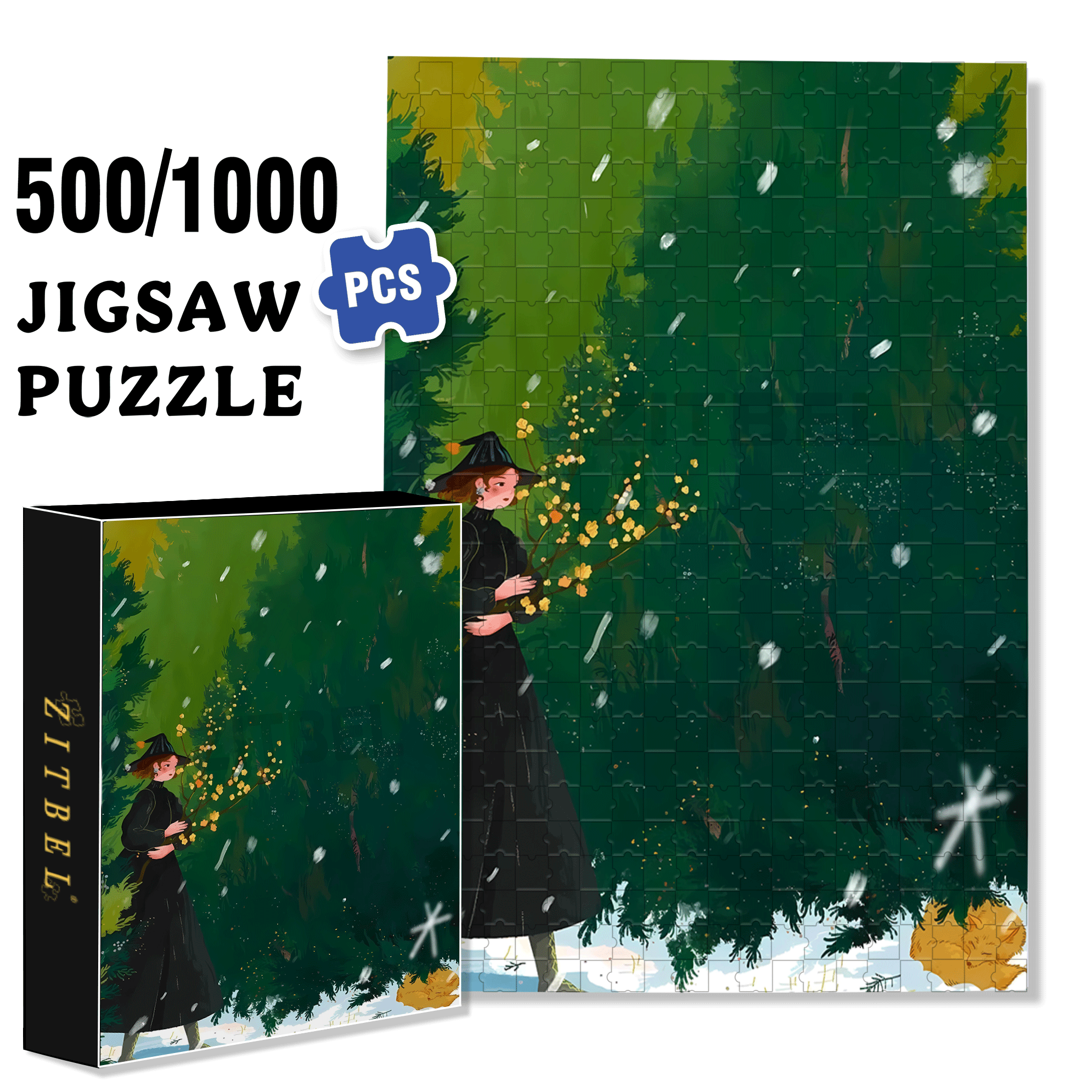 Obey The Inner Voice 15 500pcs/1000pcs Jigsaw Puzzle, Scratch-Resistant, Interactive Family Game & Brain-Boosting DIY Decor, Perfect for Halloween, Christmas & New Year Gifts, Family Puzzle Game
