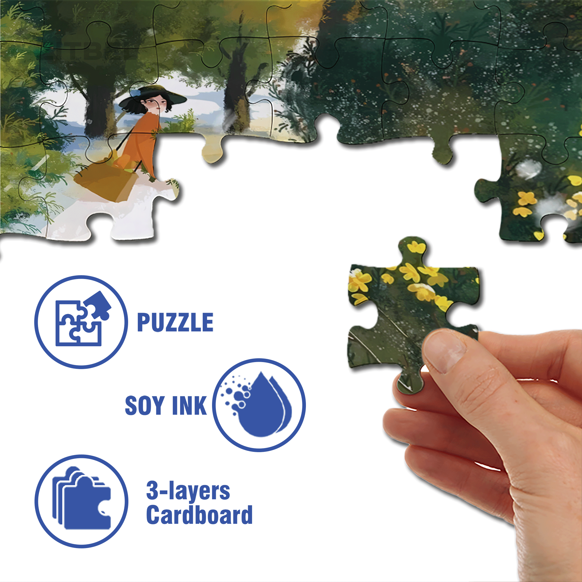 Obey The Inner Voice 16 500pcs/1000pcs Jigsaw Puzzle, Scratch-Resistant, Interactive Family Game & Brain-Boosting DIY Decor, Perfect for Halloween, Christmas & New Year Gifts, Family Puzzle Game