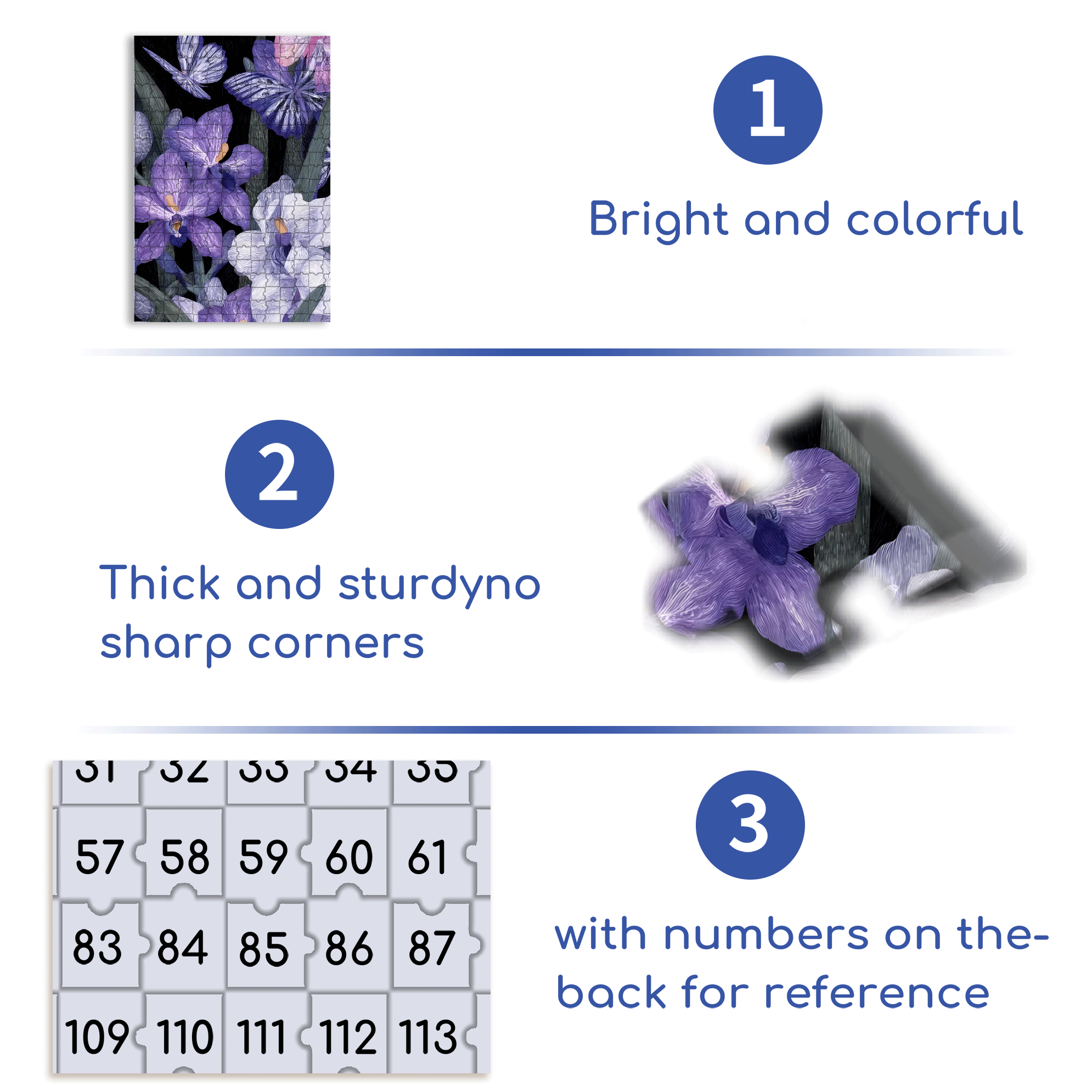 Orchid Dream 2 500pcs/1000pcs Jigsaw Puzzle, Scratch-Resistant, Interactive Family Game & Brain-Boosting DIY Decor, Perfect for Halloween, Christmas & New Year Gifts, Family Puzzle Game