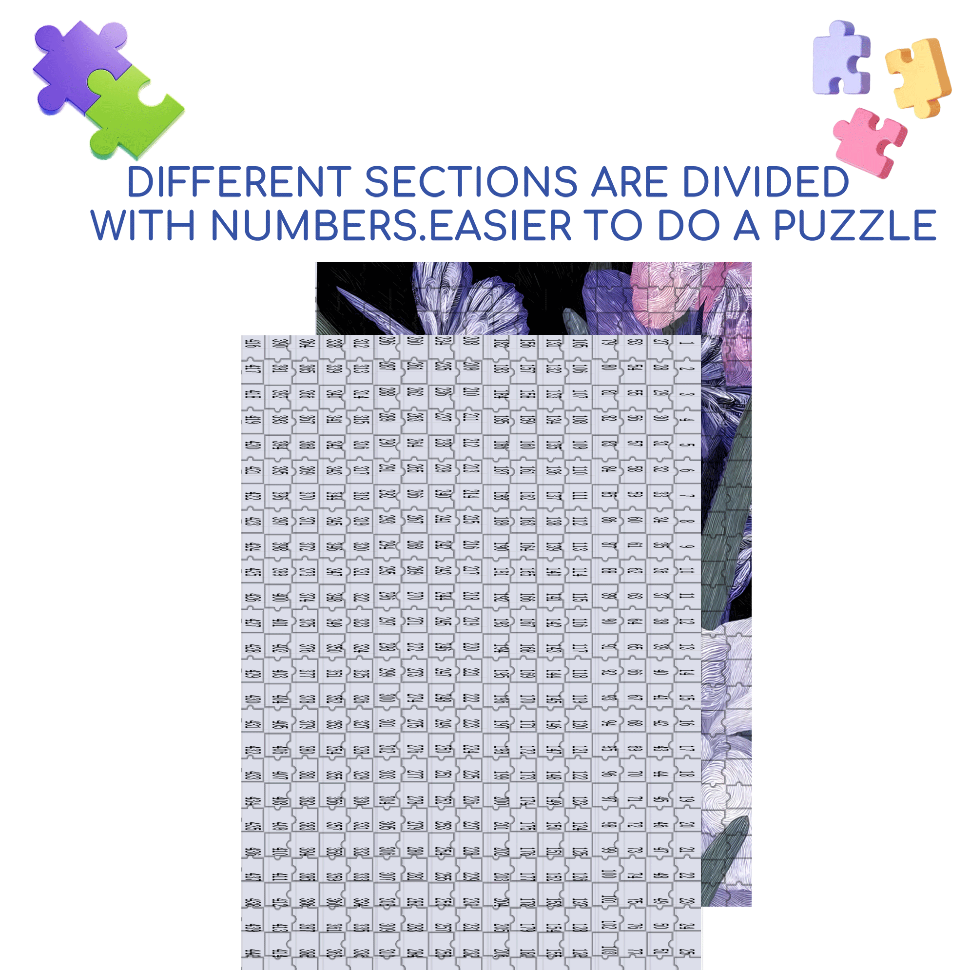 Orchid Dream 2 500pcs/1000pcs Jigsaw Puzzle, Scratch-Resistant, Interactive Family Game & Brain-Boosting DIY Decor, Perfect for Halloween, Christmas & New Year Gifts, Family Puzzle Game
