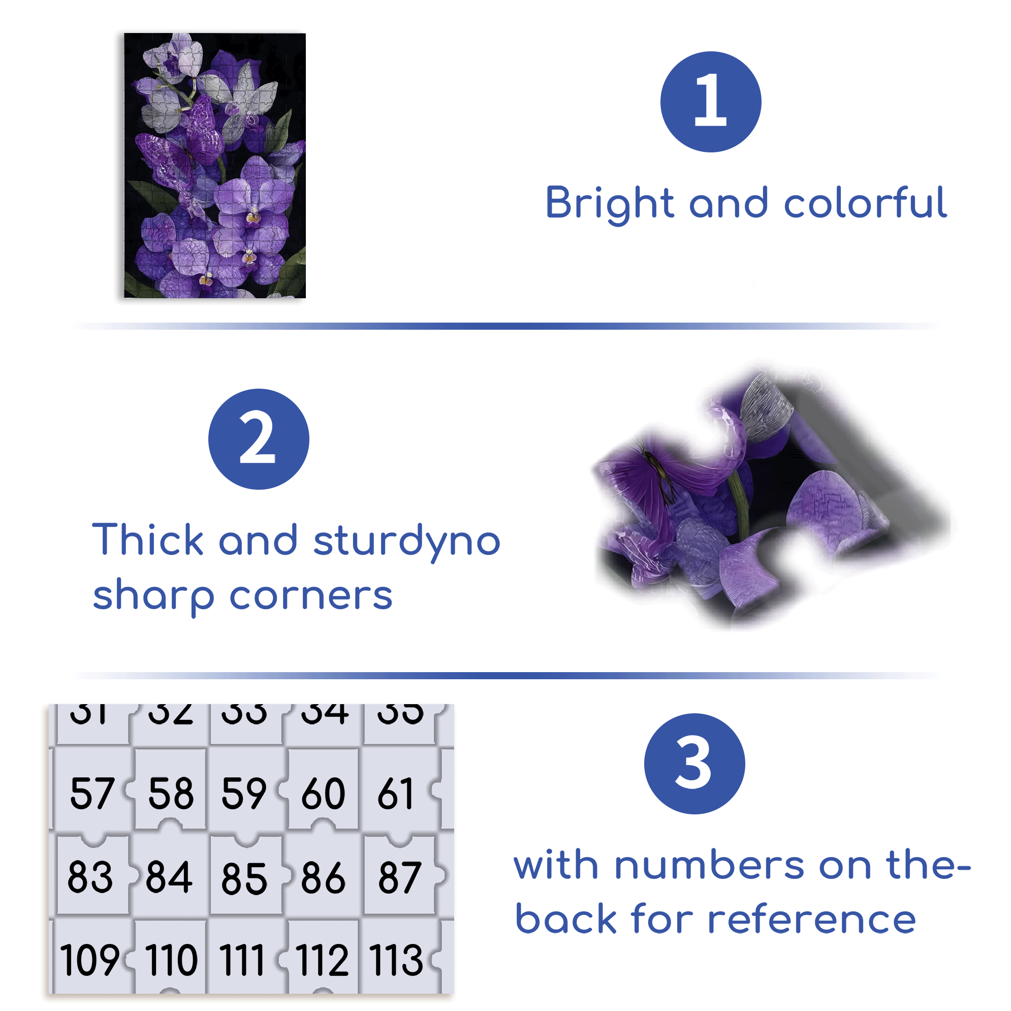Orchid Dream 500pcs/1000pcs Jigsaw Puzzle, Scratch-Resistant, Interactive Family Game & Brain-Boosting DIY Decor, Perfect for Halloween, Christmas & New Year Gifts, Family Puzzle Game