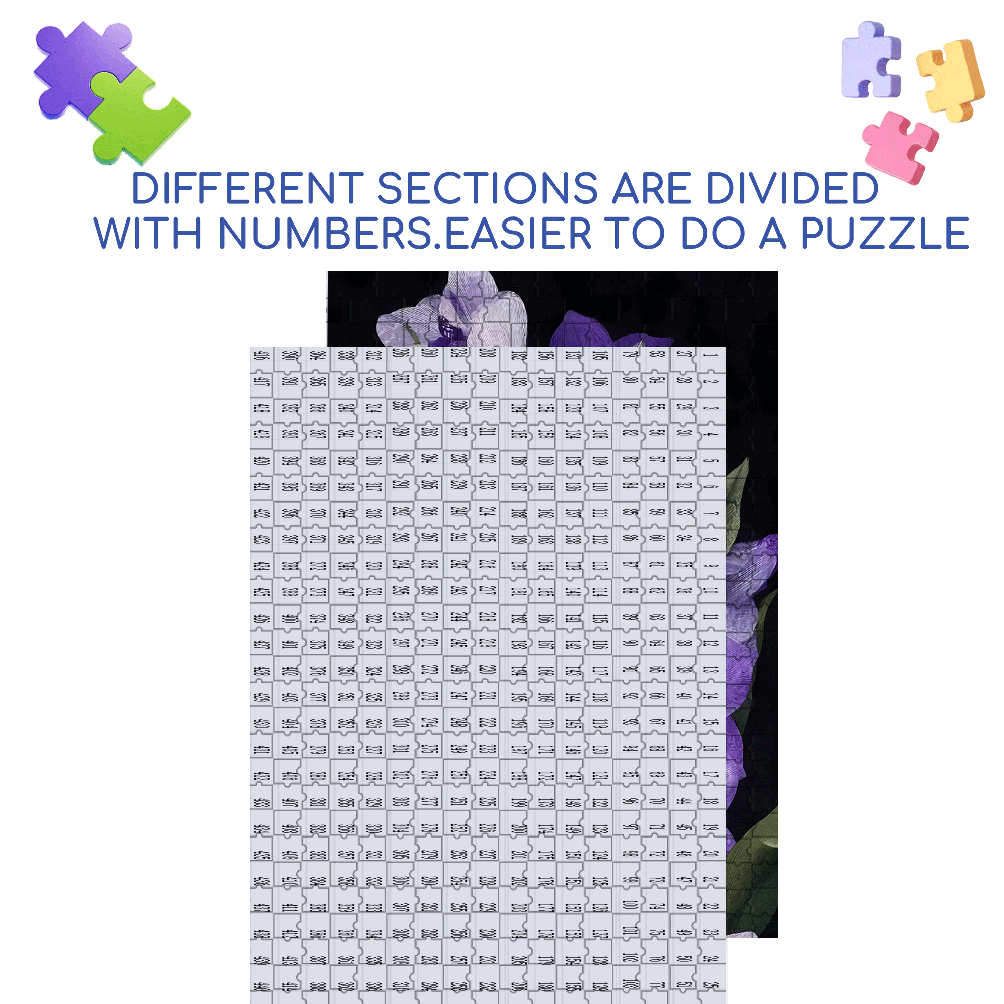 Orchid Dream 500pcs/1000pcs Jigsaw Puzzle, Scratch-Resistant, Interactive Family Game & Brain-Boosting DIY Decor, Perfect for Halloween, Christmas & New Year Gifts, Family Puzzle Game