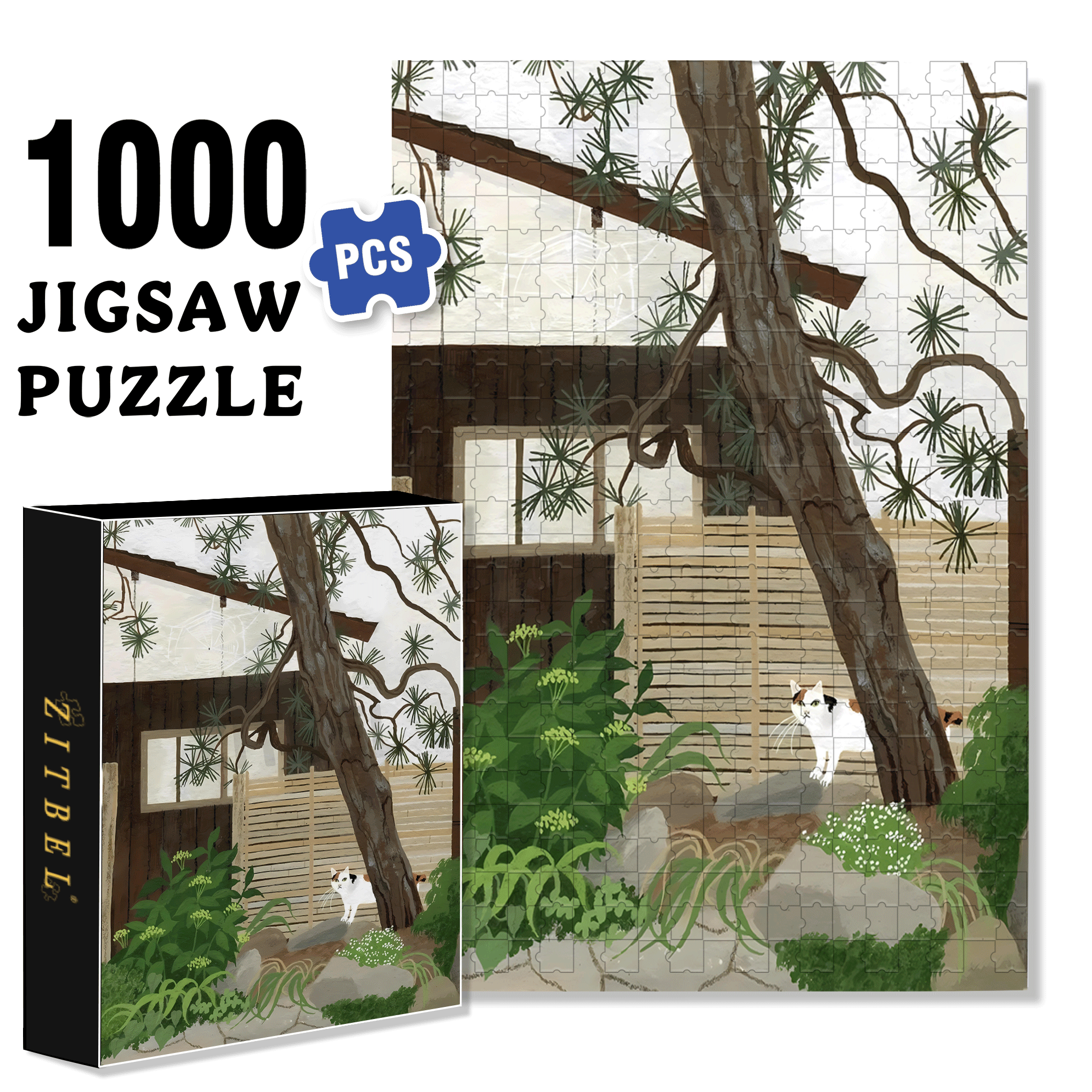 Pet Portraits 2 500pcs/1000pcs Jigsaw Puzzle, Scratch-Resistant, Interactive Family Game & Brain-Boosting DIY Decor, Perfect for Halloween, Christmas & New Year Gifts, Family Puzzle Game
