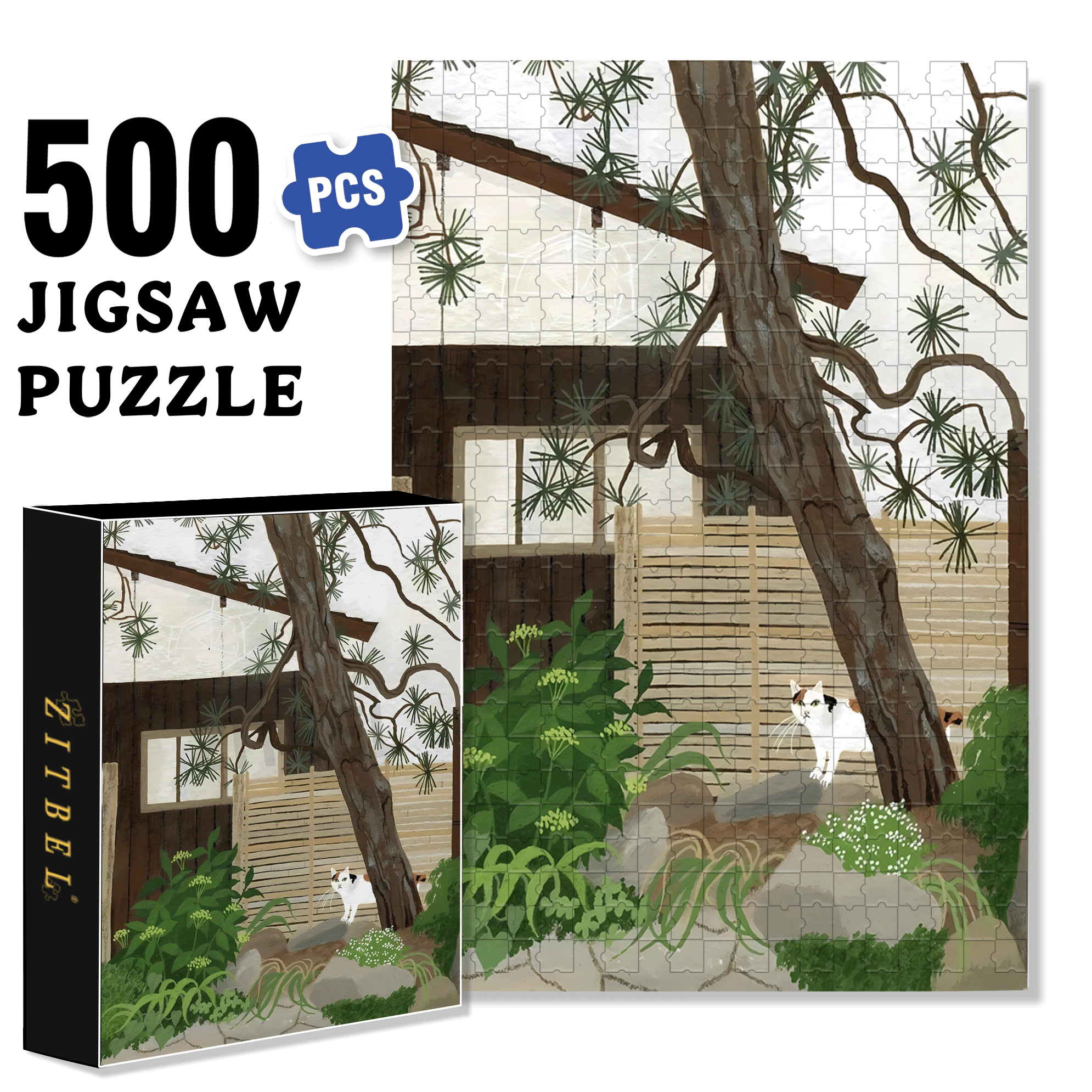 Pet Portraits 2 500pcs/1000pcs Jigsaw Puzzle, Scratch-Resistant, Interactive Family Game & Brain-Boosting DIY Decor, Perfect for Halloween, Christmas & New Year Gifts, Family Puzzle Game