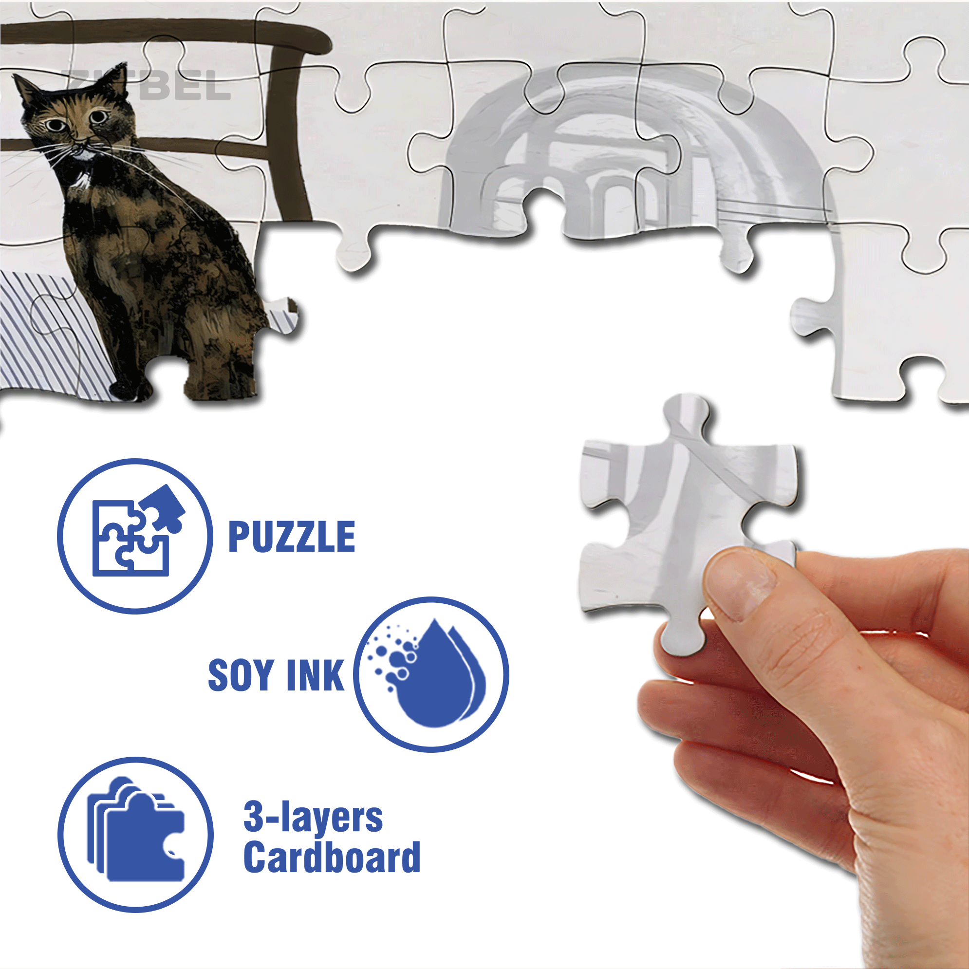 Pet Portraits 3 500pcs/1000pcs Jigsaw Puzzle, Scratch-Resistant, Interactive Family Game & Brain-Boosting DIY Decor, Perfect for Halloween, Christmas & New Year Gifts, Family Puzzle Game