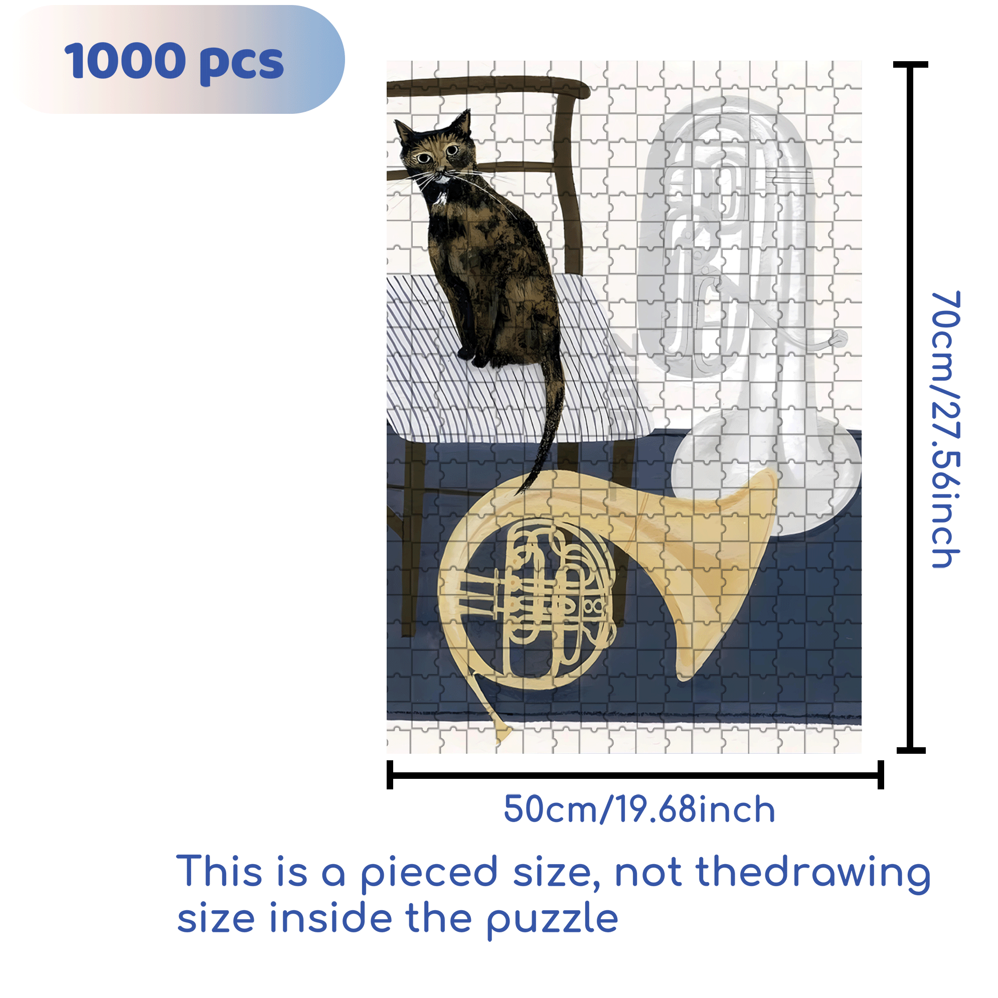 Pet Portraits 3 500pcs/1000pcs Jigsaw Puzzle, Scratch-Resistant, Interactive Family Game & Brain-Boosting DIY Decor, Perfect for Halloween, Christmas & New Year Gifts, Family Puzzle Game