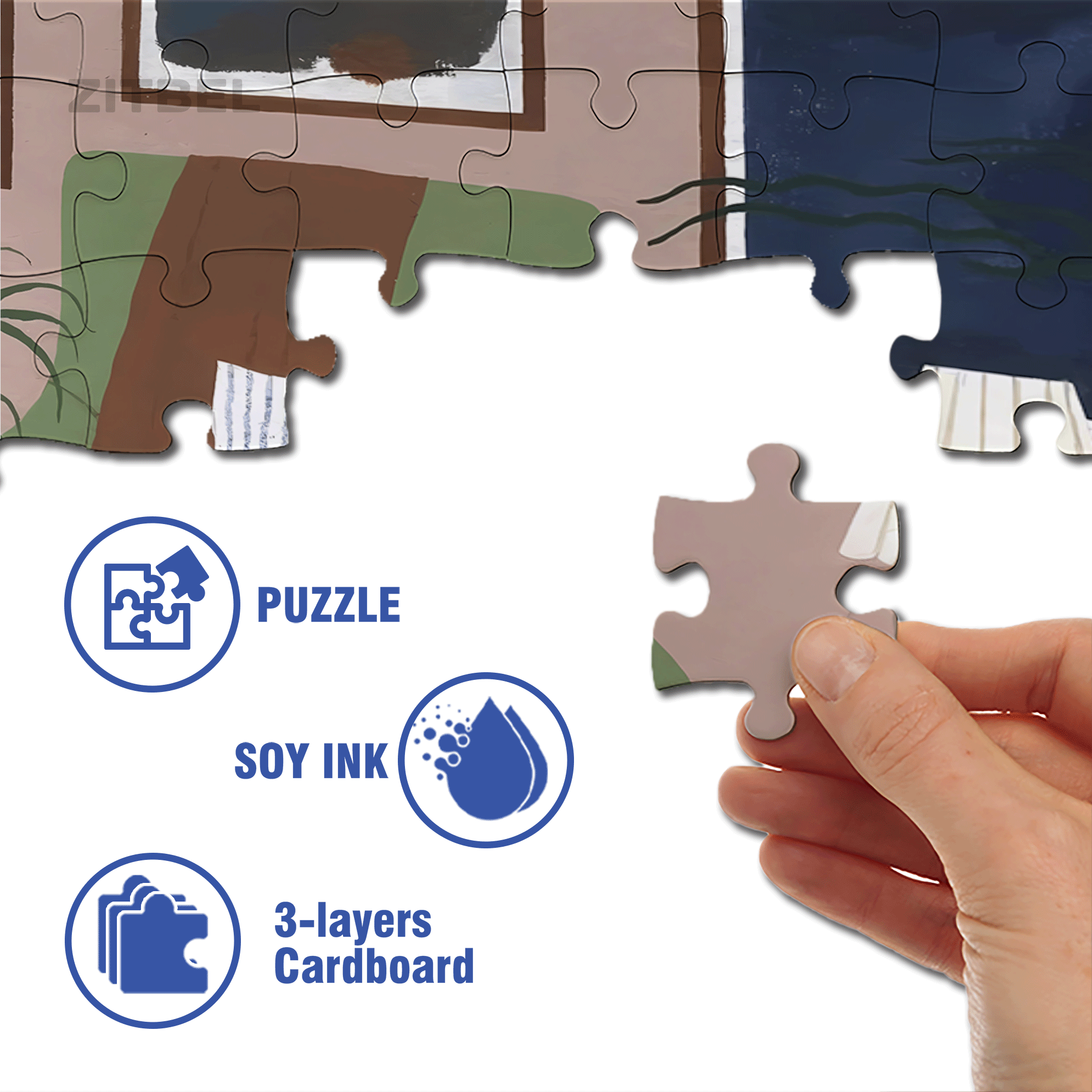 Pet Portraits 4 500pcs/1000pcs Jigsaw Puzzle, Scratch-Resistant, Interactive Family Game & Brain-Boosting DIY Decor, Perfect for Halloween, Christmas & New Year Gifts, Family Puzzle Game