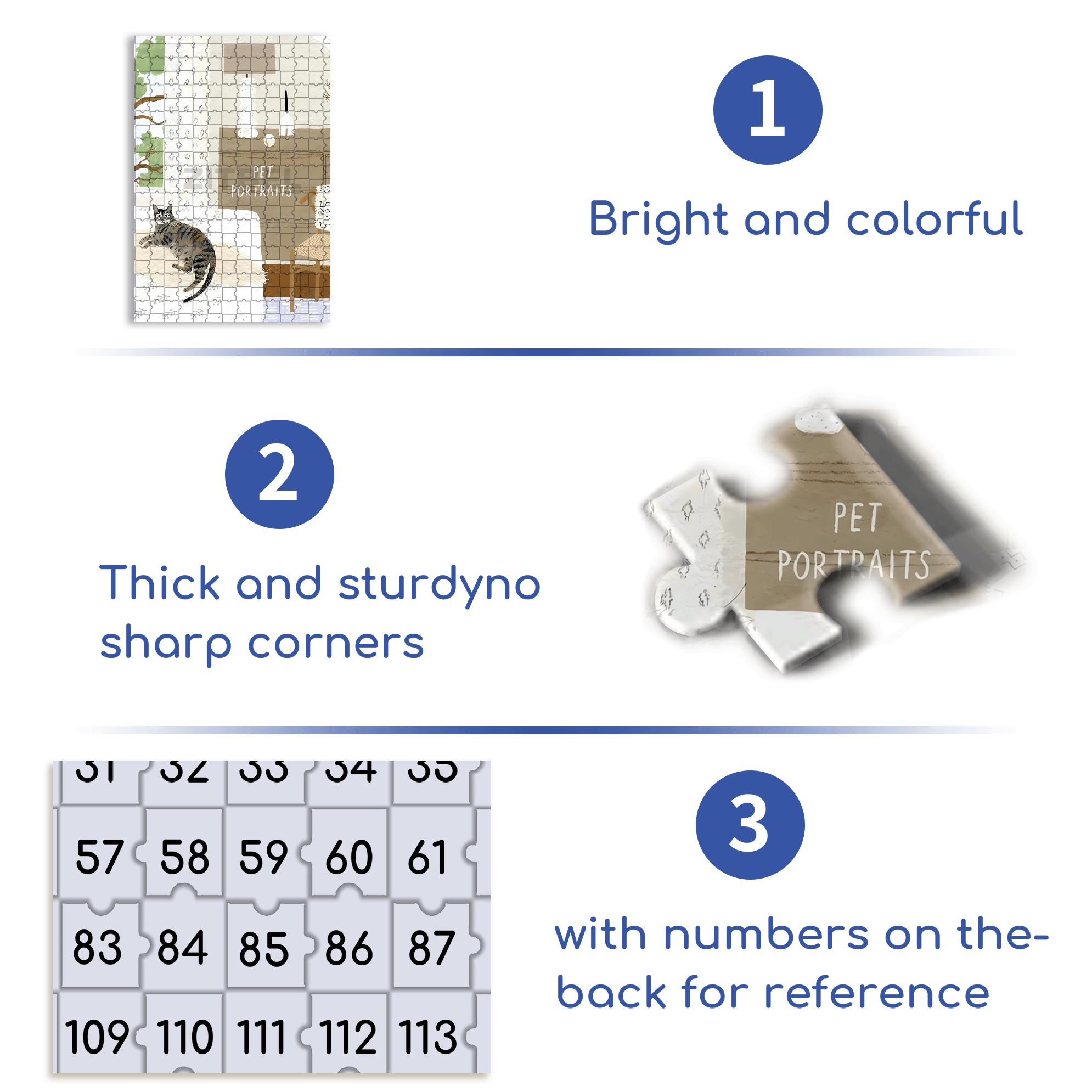 Pet Portraits 500pcs/1000pcs Jigsaw Puzzle, Scratch-Resistant, Interactive Family Game & Brain-Boosting DIY Decor, Perfect for Halloween, Christmas & New Year Gifts, Family Puzzle Game