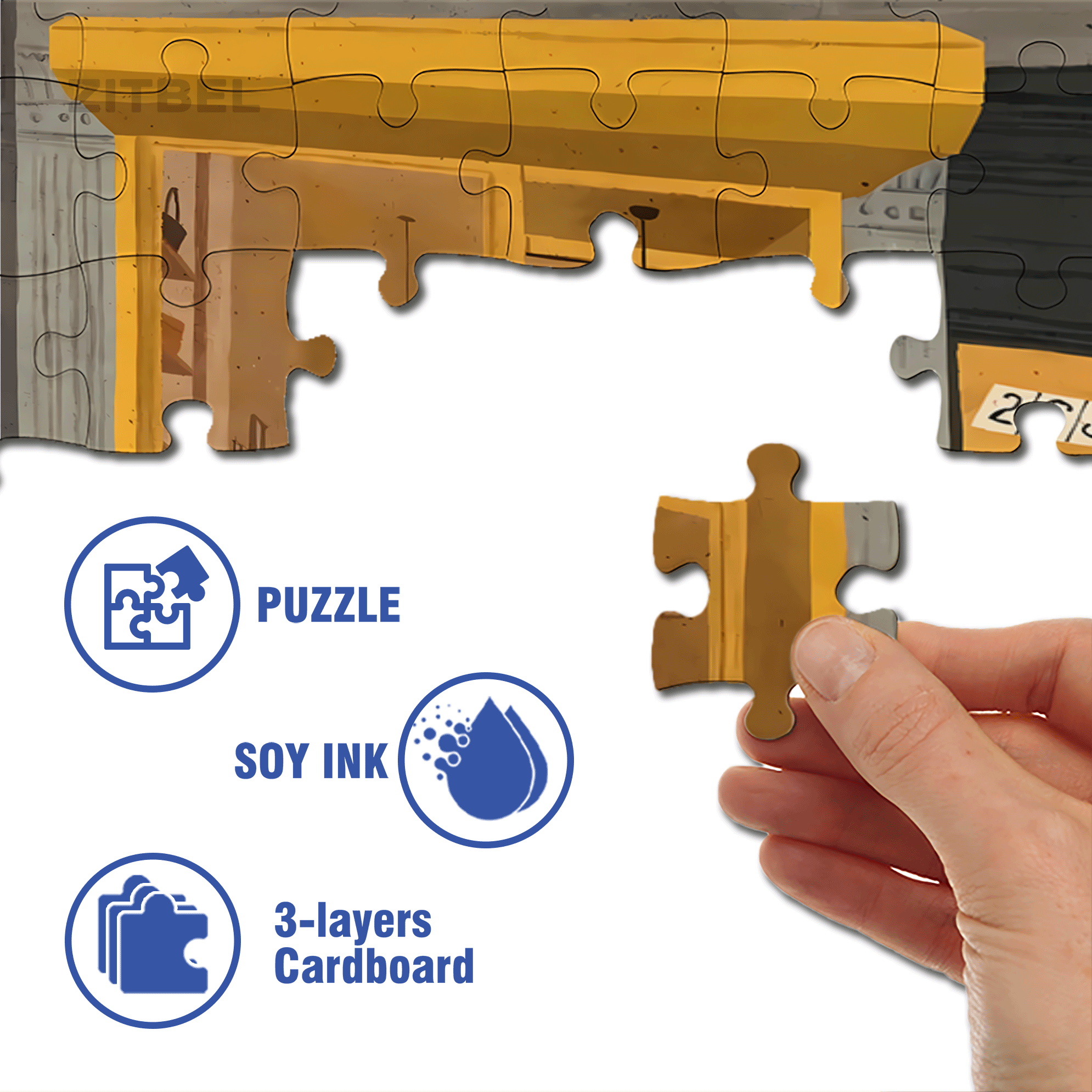 Stop and Watch 500pcs/1000pcs Jigsaw Puzzle, Scratch-Resistant, Interactive Family Game & Brain-Boosting DIY Decor, Perfect for Halloween, Christmas & New Year Gifts, Family Puzzle Game