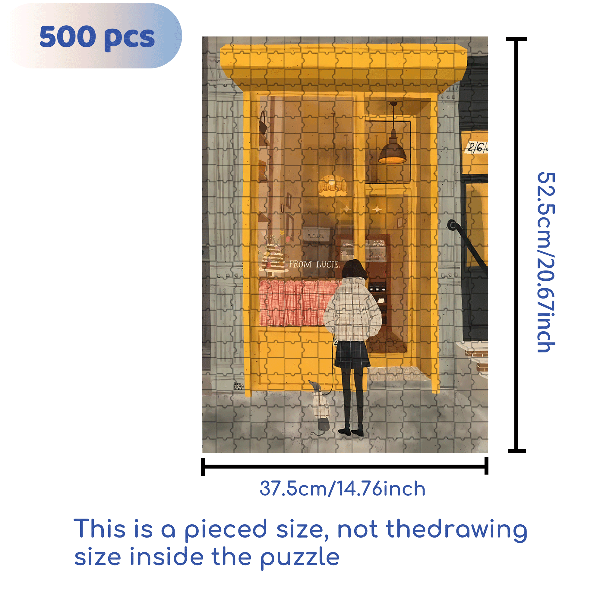 Stop and Watch 500pcs/1000pcs Jigsaw Puzzle, Scratch-Resistant, Interactive Family Game & Brain-Boosting DIY Decor, Perfect for Halloween, Christmas & New Year Gifts, Family Puzzle Game
