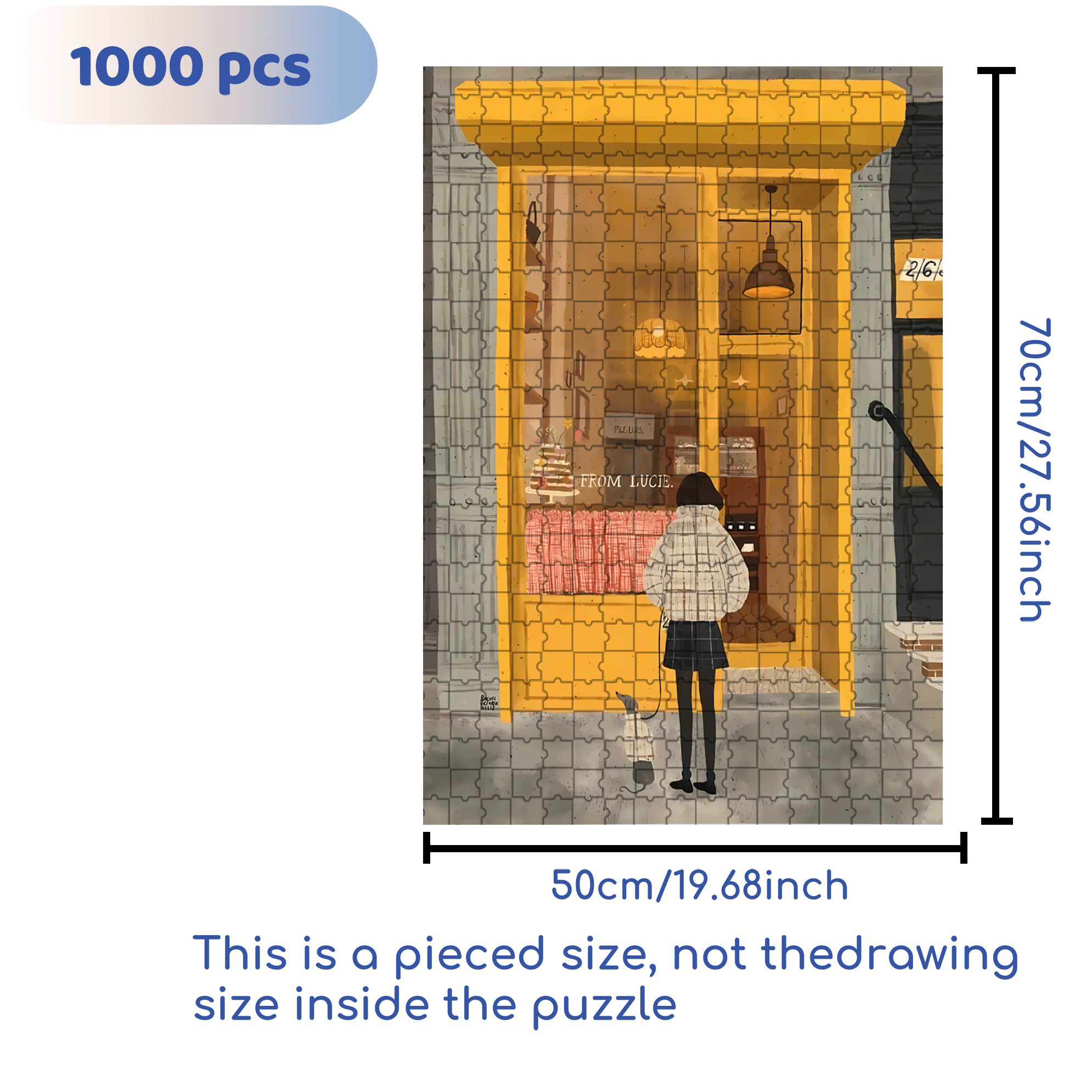 Stop and Watch 500pcs/1000pcs Jigsaw Puzzle, Scratch-Resistant, Interactive Family Game & Brain-Boosting DIY Decor, Perfect for Halloween, Christmas & New Year Gifts, Family Puzzle Game
