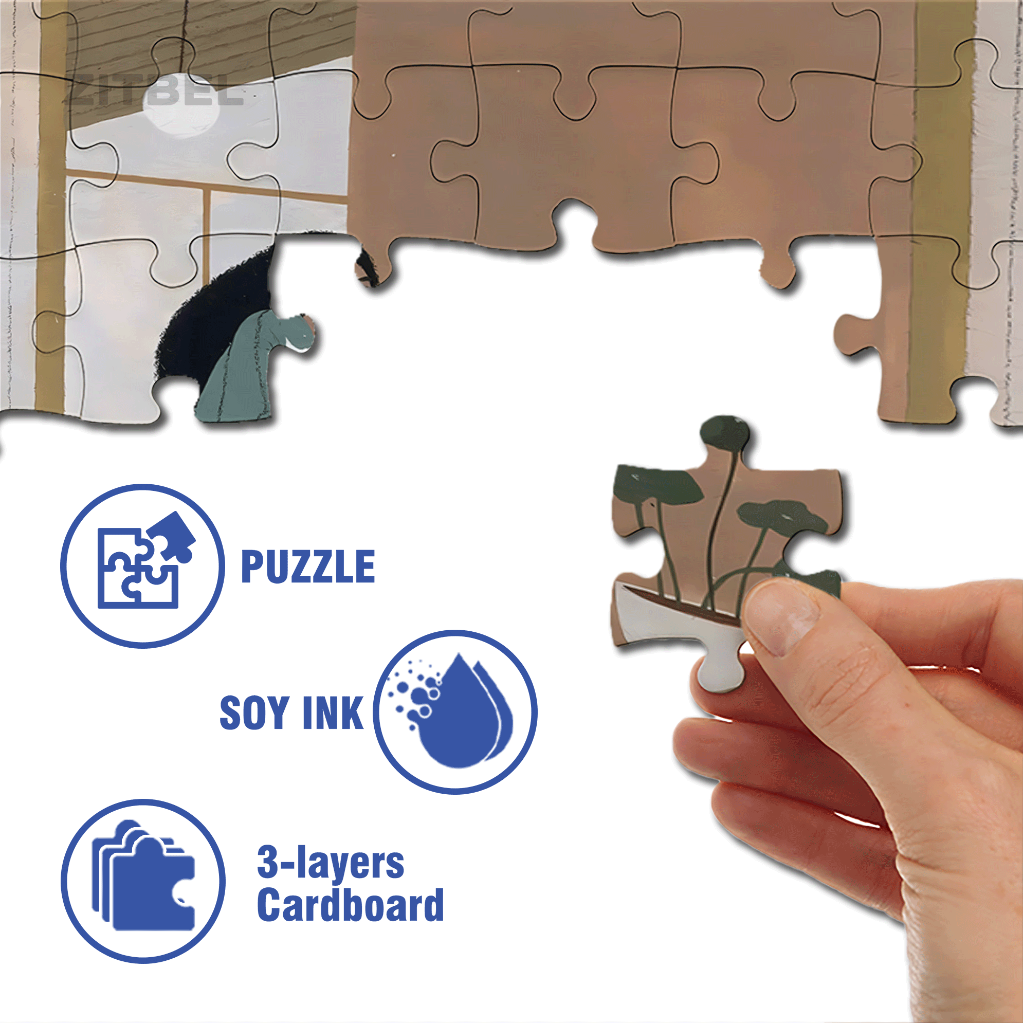 Surrounded By Love 2 500pcs/1000pcs Jigsaw Puzzle, Scratch-Resistant, Interactive Family Game & Brain-Boosting DIY Decor, Perfect for Halloween, Christmas & New Year Gifts, Family Puzzle Game