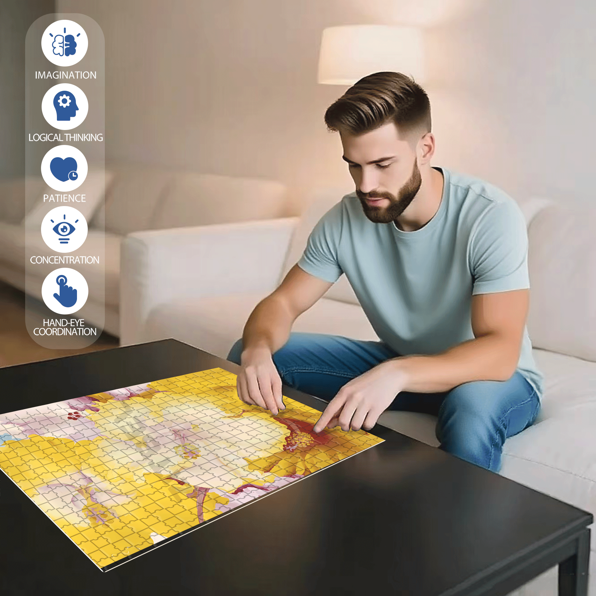 The Beauty Of Nature 2 500pcs/1000pcs Jigsaw Puzzle, Scratch-Resistant, Interactive Family Game & Brain-Boosting DIY Decor, Perfect for Halloween, Christmas & New Year Gifts, Family Puzzle Game