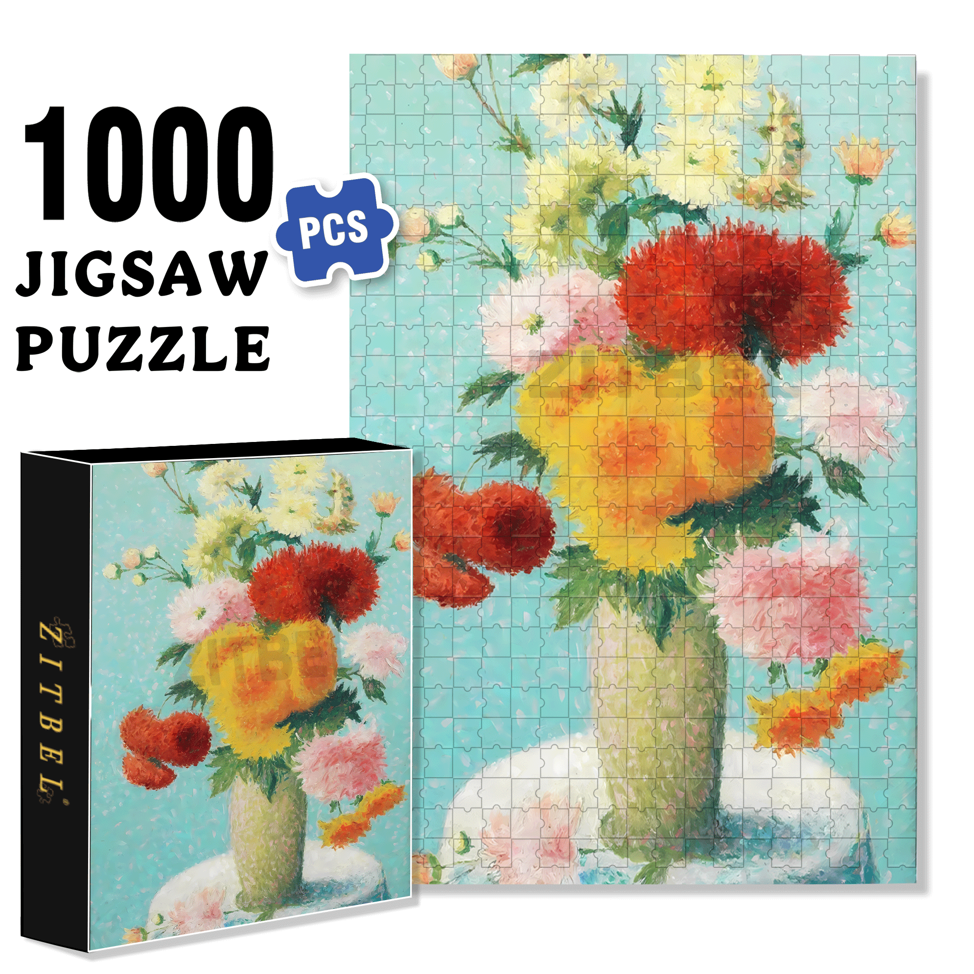 The Beauty Of Nature 6 500pcs/1000pcs Jigsaw Puzzle, Scratch-Resistant, Interactive Family Game & Brain-Boosting DIY Decor, Perfect for Halloween, Christmas & New Year Gifts, Family Puzzle Game