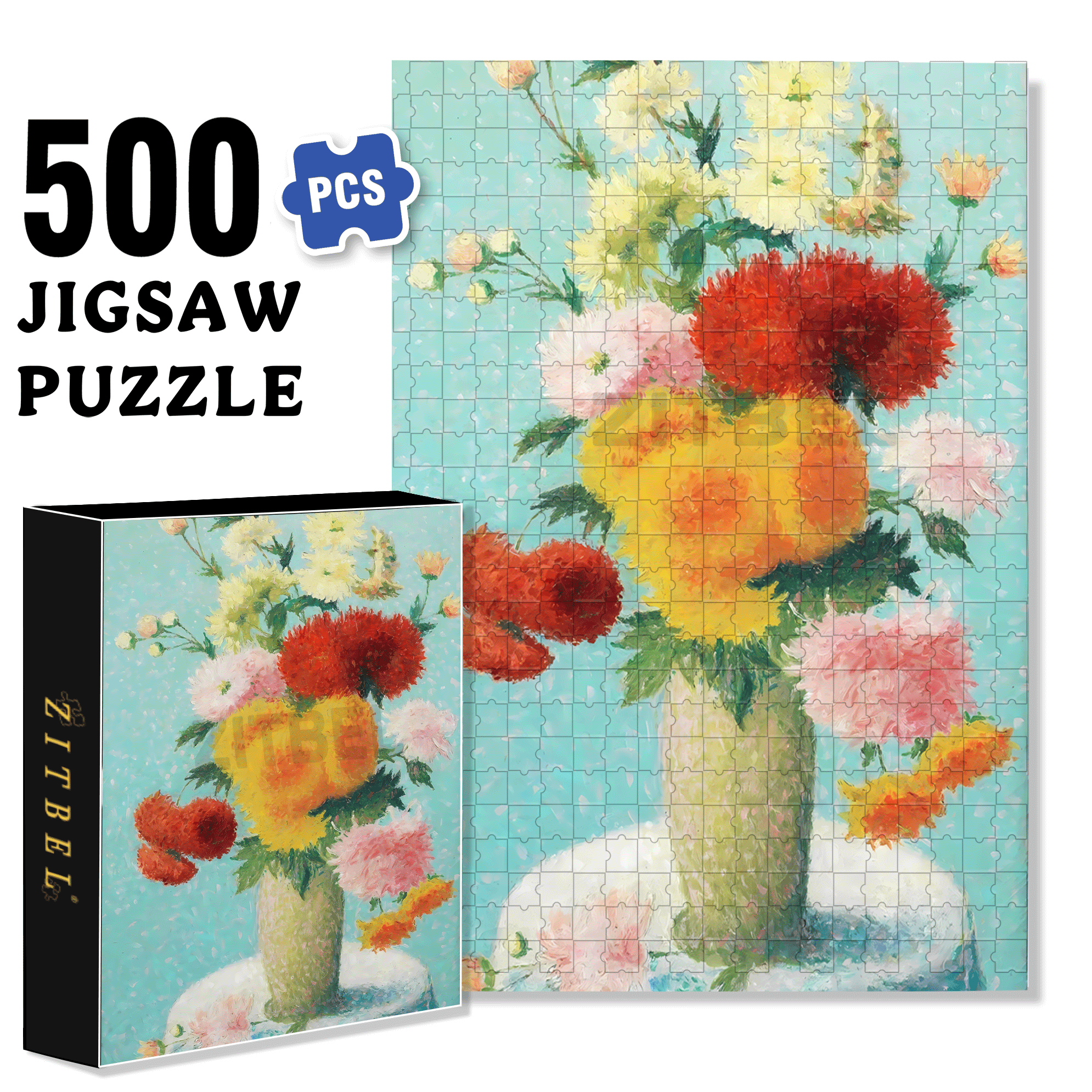 The Beauty Of Nature 6 500pcs/1000pcs Jigsaw Puzzle, Scratch-Resistant, Interactive Family Game & Brain-Boosting DIY Decor, Perfect for Halloween, Christmas & New Year Gifts, Family Puzzle Game