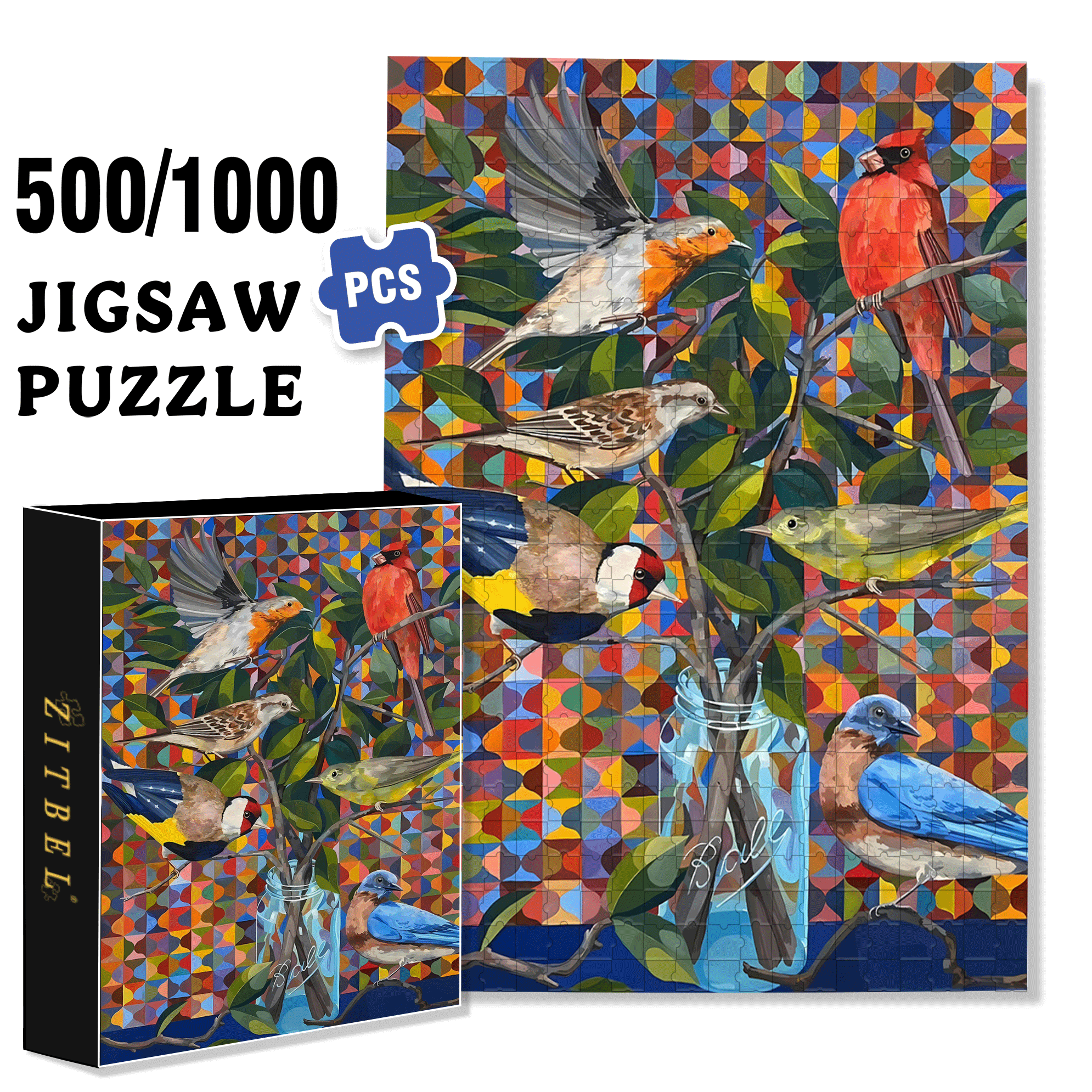 The Beauty Of Nature 8 500pcs/1000pcs Jigsaw Puzzle, Scratch-Resistant, Interactive Family Game & Brain-Boosting DIY Decor, Perfect for Halloween, Christmas & New Year Gifts, Family Puzzle Game