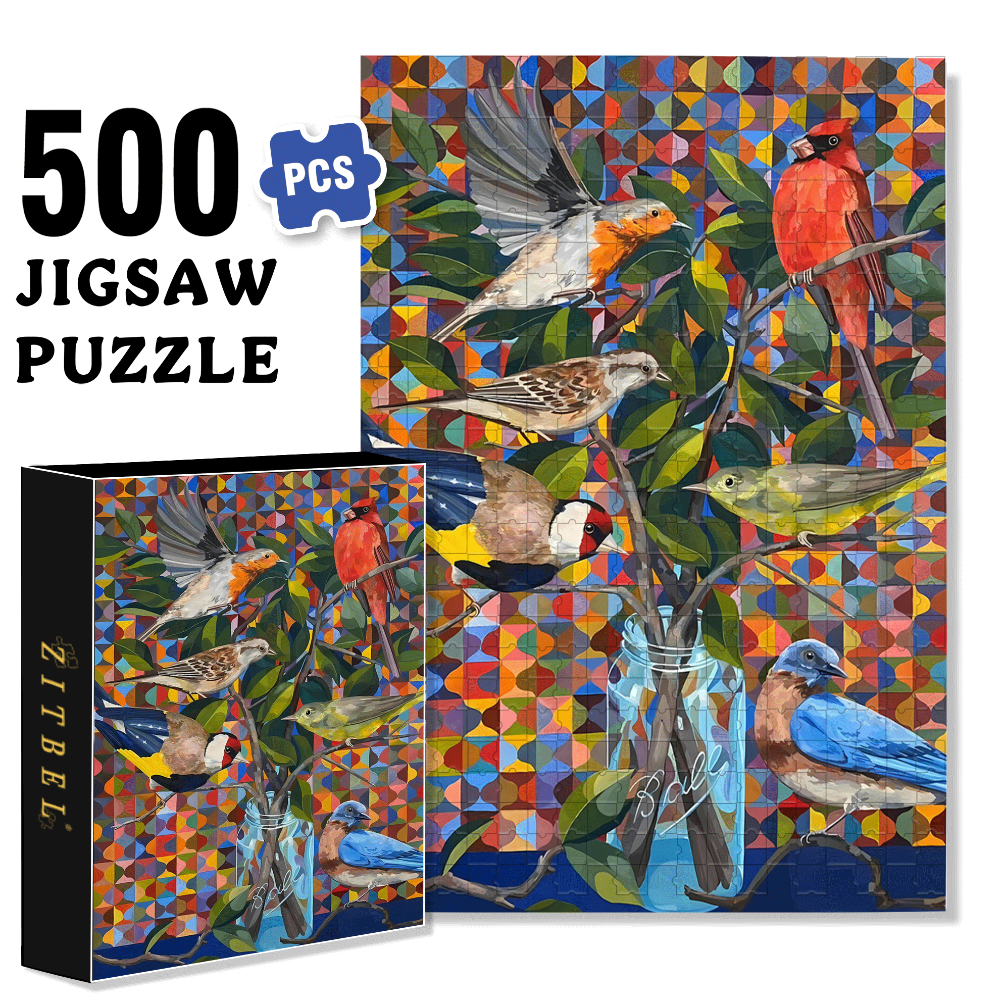 The Beauty Of Nature 8 500pcs/1000pcs Jigsaw Puzzle, Scratch-Resistant, Interactive Family Game & Brain-Boosting DIY Decor, Perfect for Halloween, Christmas & New Year Gifts, Family Puzzle Game