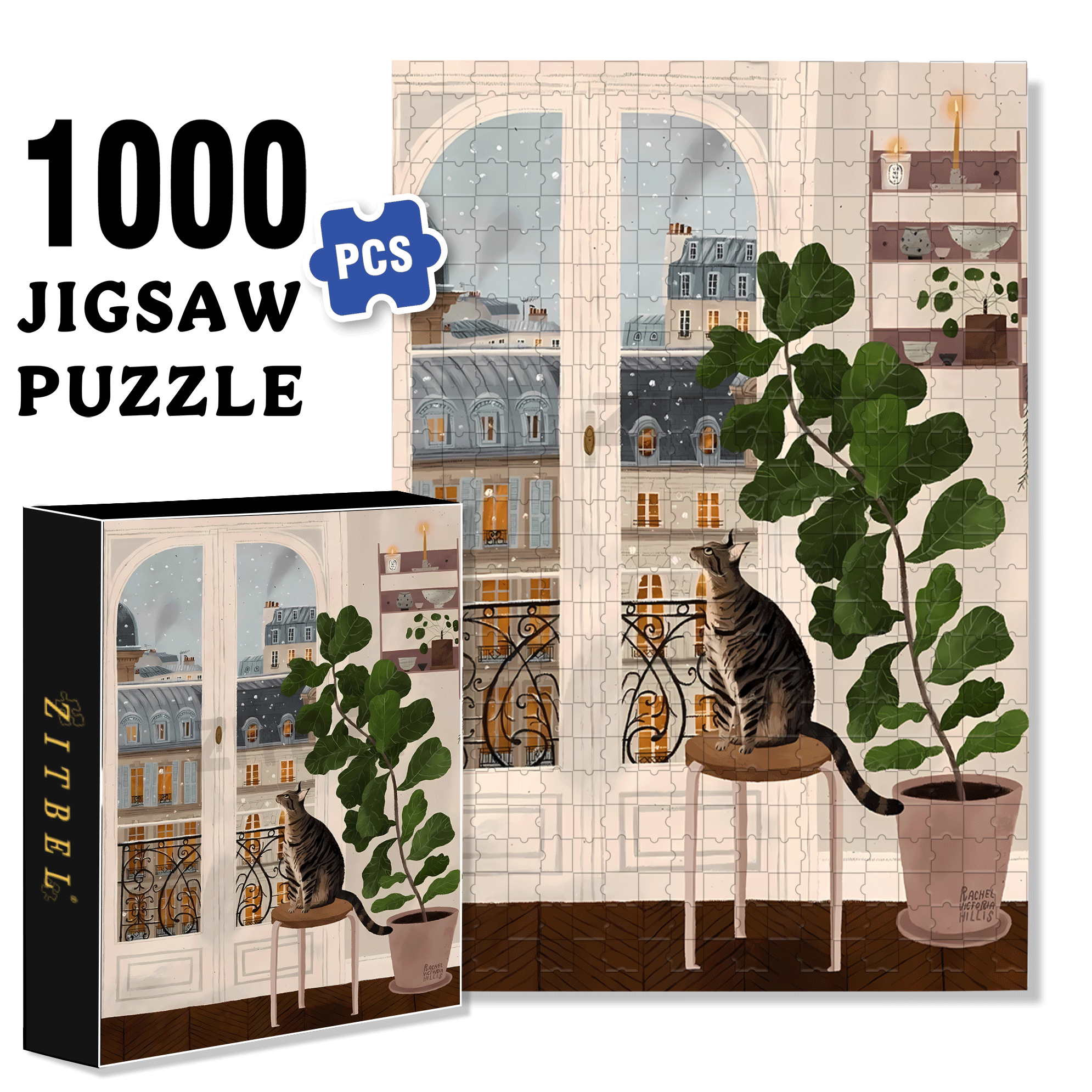 The City Dreams 2 500pcs/1000pcs Jigsaw Puzzle, Scratch-Resistant, Interactive Family Game & Brain-Boosting DIY Decor, Perfect for Halloween, Christmas & New Year Gifts, Family Puzzle Game
