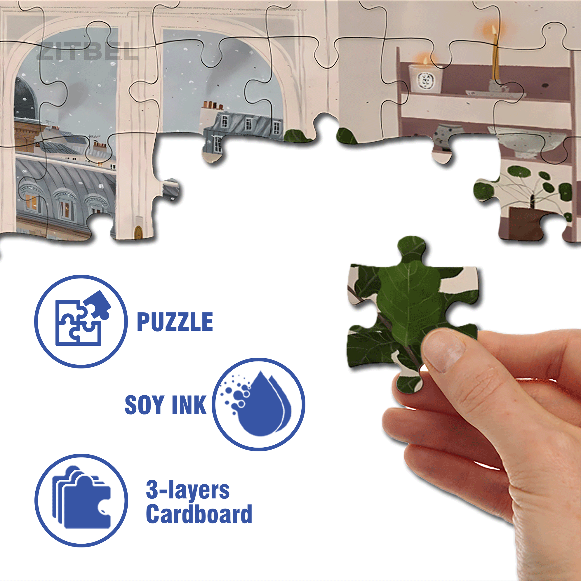 The City Dreams 2 500pcs/1000pcs Jigsaw Puzzle, Scratch-Resistant, Interactive Family Game & Brain-Boosting DIY Decor, Perfect for Halloween, Christmas & New Year Gifts, Family Puzzle Game