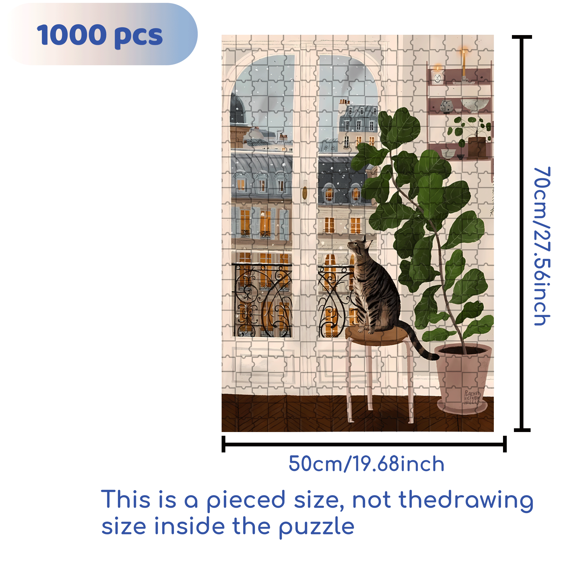 The City Dreams 2 500pcs/1000pcs Jigsaw Puzzle, Scratch-Resistant, Interactive Family Game & Brain-Boosting DIY Decor, Perfect for Halloween, Christmas & New Year Gifts, Family Puzzle Game
