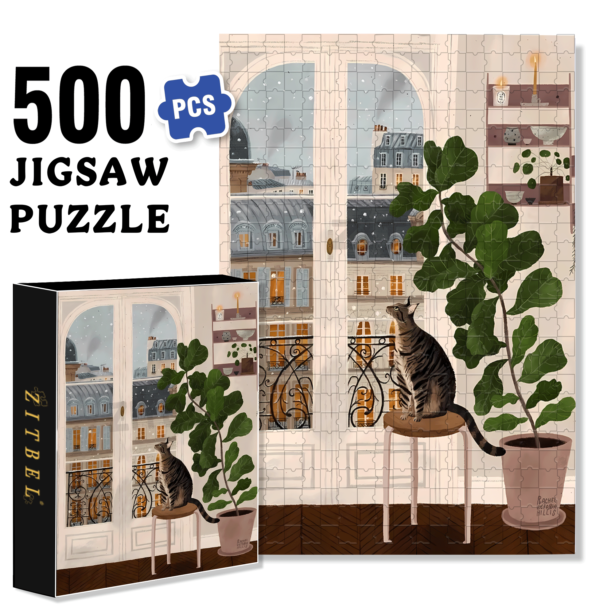 The City Dreams 2 500pcs/1000pcs Jigsaw Puzzle, Scratch-Resistant, Interactive Family Game & Brain-Boosting DIY Decor, Perfect for Halloween, Christmas & New Year Gifts, Family Puzzle Game