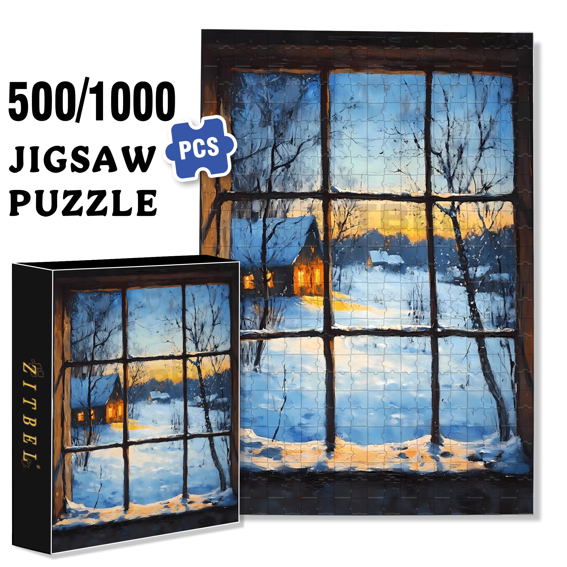 The Earth Breathes 9 500pcs/1000pcs Jigsaw Puzzle, Scratch-Resistant, Interactive Family Game & Brain-Boosting DIY Decor, Perfect for Halloween, Christmas & New Year Gifts, Family Puzzle Game