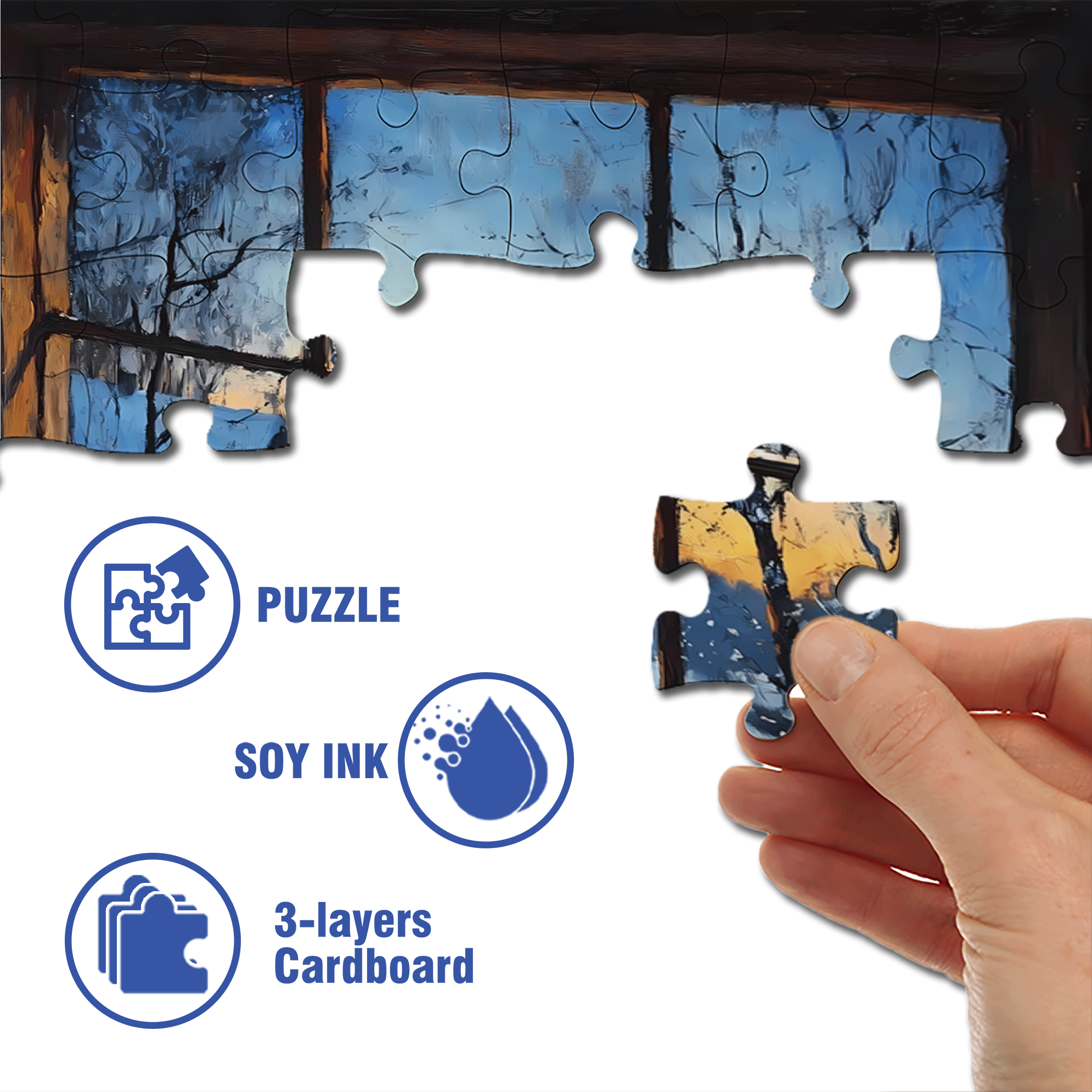 The Earth Breathes 9 500pcs/1000pcs Jigsaw Puzzle, Scratch-Resistant, Interactive Family Game & Brain-Boosting DIY Decor, Perfect for Halloween, Christmas & New Year Gifts, Family Puzzle Game
