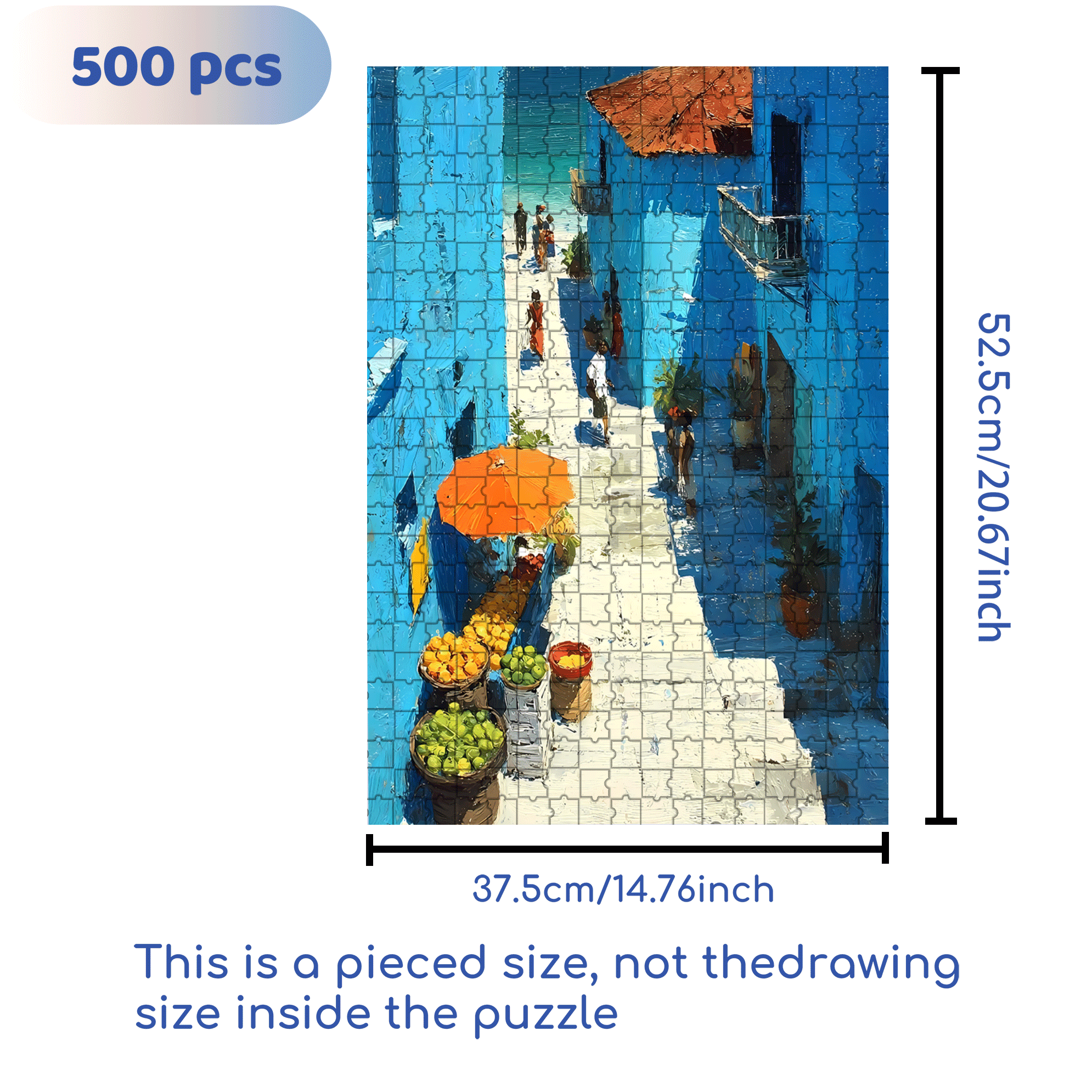 The Hustle And Bustle Of The City 2 500pcs/1000pcs Jigsaw Puzzle, Scratch-Resistant, Interactive Family Game & Brain-Boosting DIY Decor, Perfect for Halloween, Christmas & New Year Gifts, Family Puzzle Game