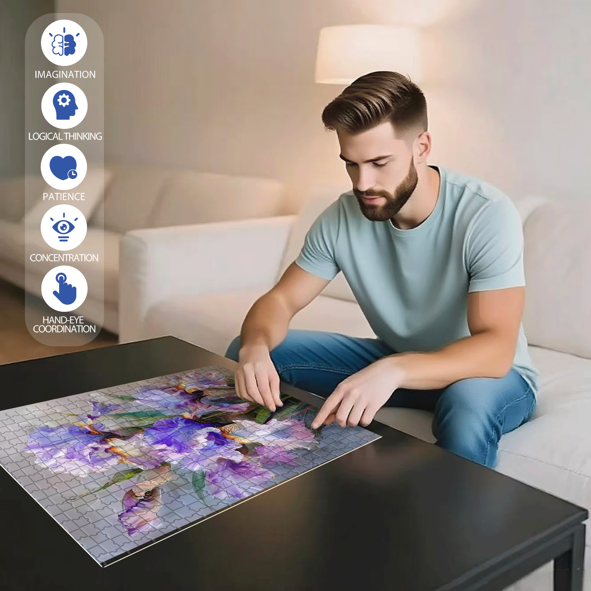 The Messenger of Good News 500pcs/1000pcs Jigsaw Puzzle, Scratch-Resistant, Interactive Family Game & Brain-Boosting DIY Decor, Perfect for Halloween, Christmas & New Year Gifts, Family Puzzle Game