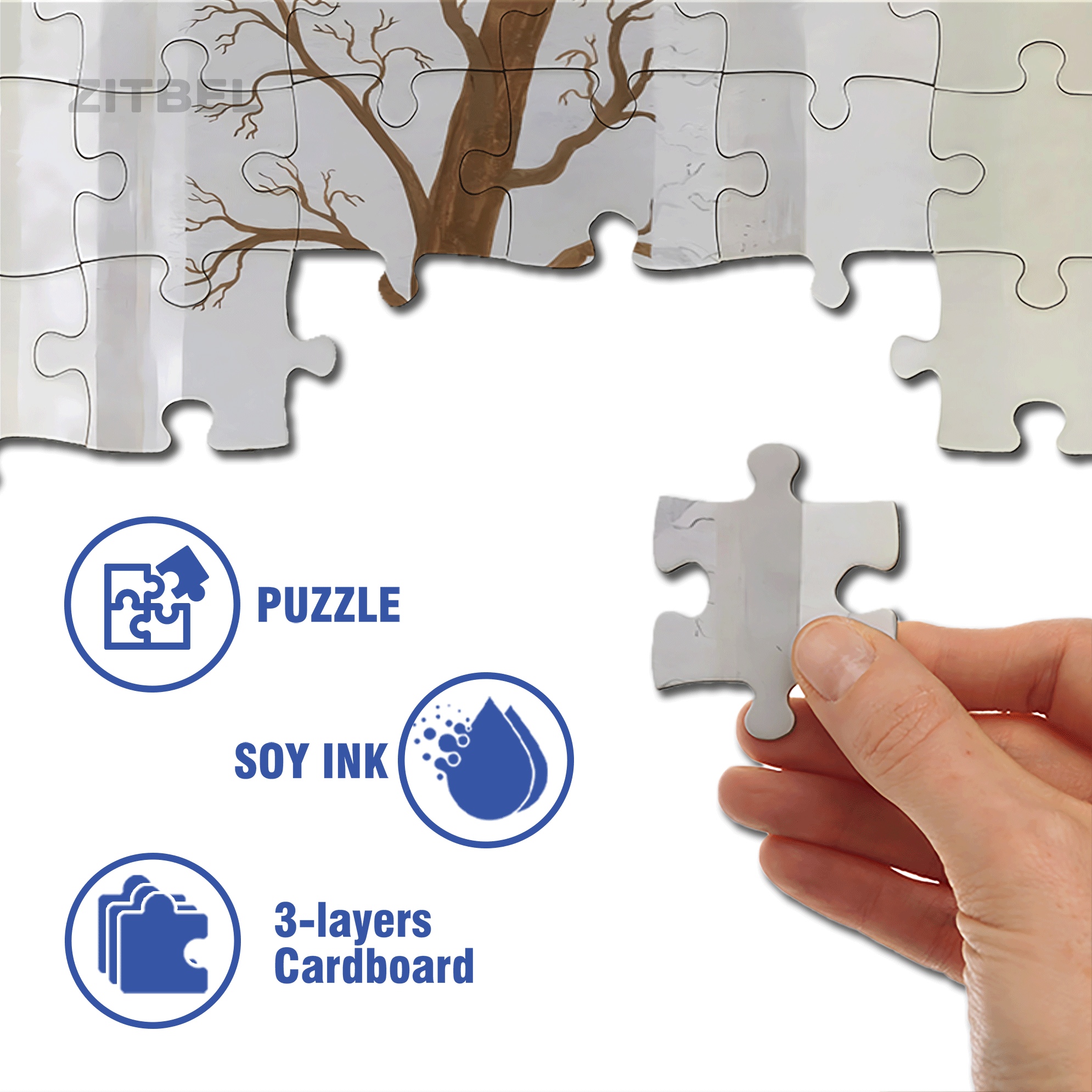 Touchable Slow Life 24 500pcs/1000pcs Jigsaw Puzzle, Scratch-Resistant, Interactive Family Game & Brain-Boosting DIY Decor, Perfect for Halloween, Christmas & New Year Gifts, Family Puzzle Game