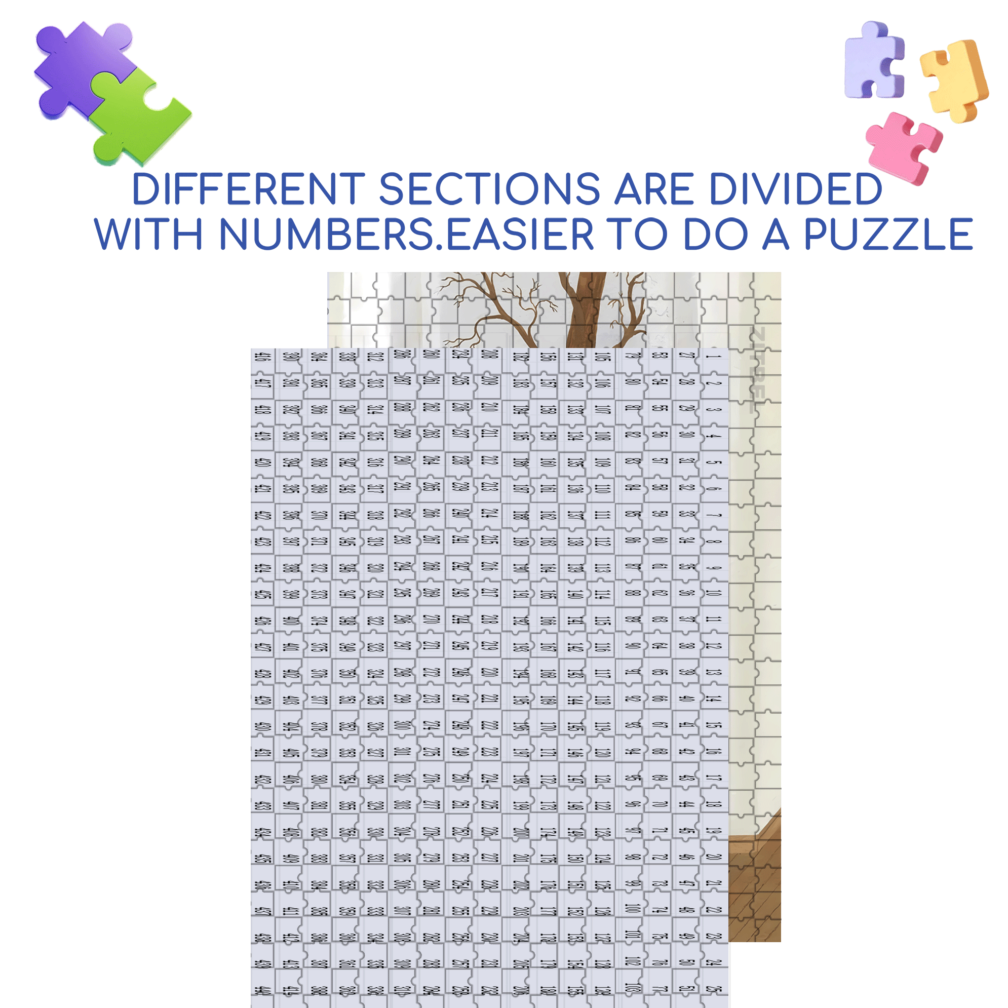 Touchable Slow Life 24 500pcs/1000pcs Jigsaw Puzzle, Scratch-Resistant, Interactive Family Game & Brain-Boosting DIY Decor, Perfect for Halloween, Christmas & New Year Gifts, Family Puzzle Game