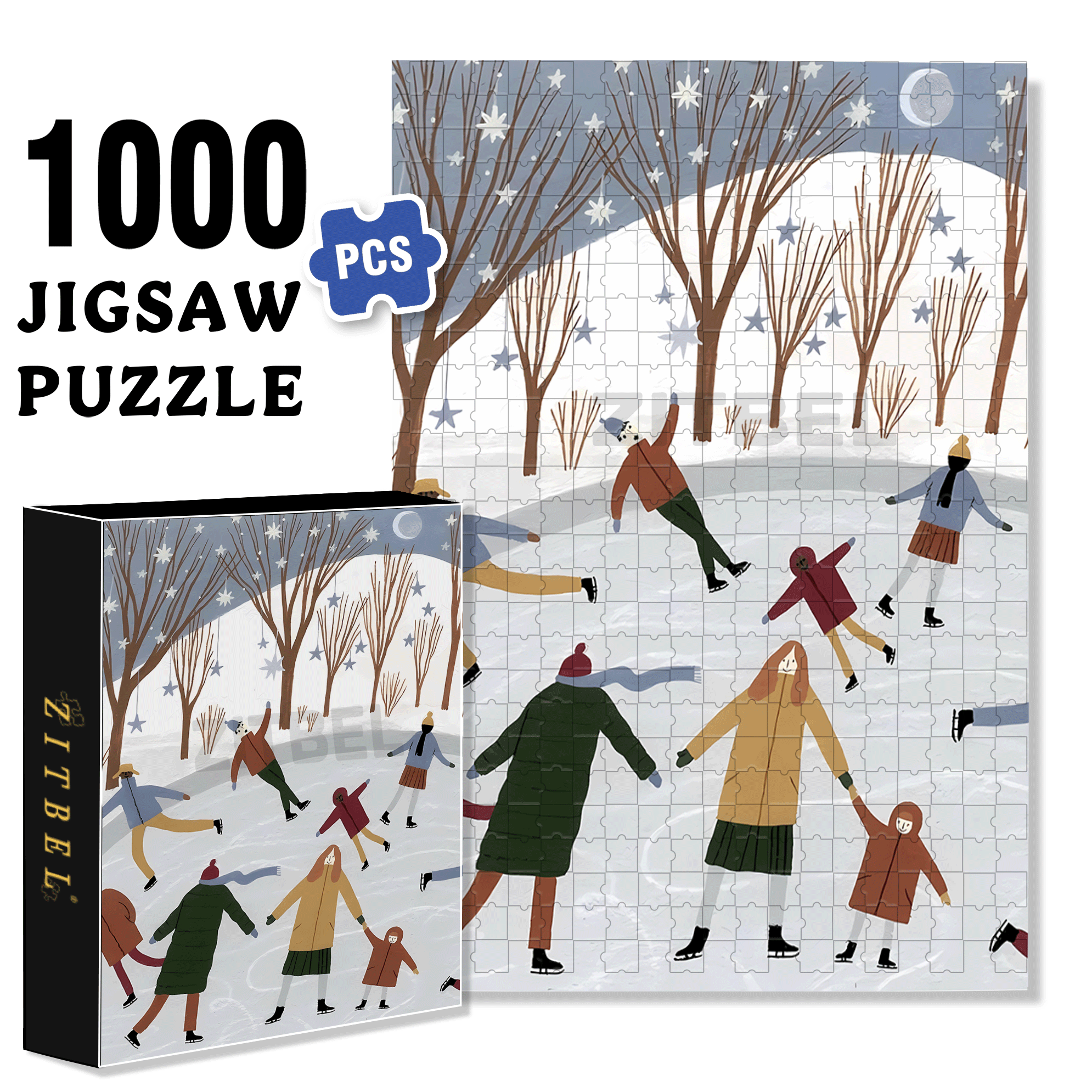 Touchable Slow Life 25 500pcs/1000pcs Jigsaw Puzzle, Scratch-Resistant, Interactive Family Game & Brain-Boosting DIY Decor, Perfect for Halloween, Christmas & New Year Gifts, Family Puzzle Game