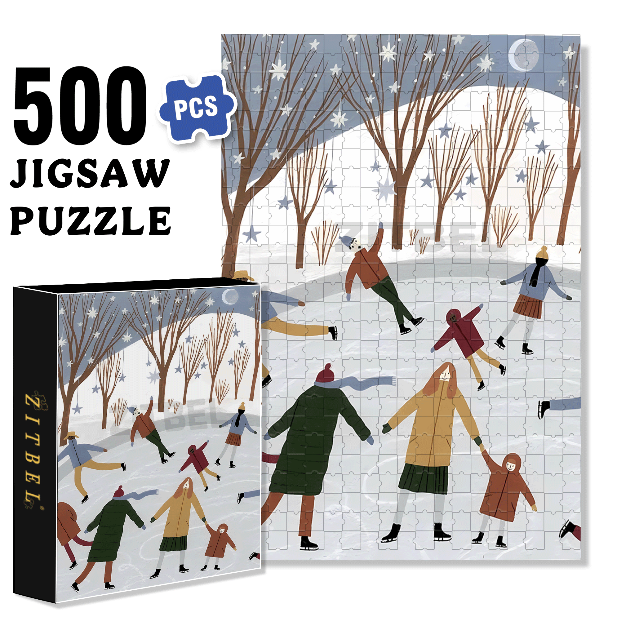 Touchable Slow Life 25 500pcs/1000pcs Jigsaw Puzzle, Scratch-Resistant, Interactive Family Game & Brain-Boosting DIY Decor, Perfect for Halloween, Christmas & New Year Gifts, Family Puzzle Game