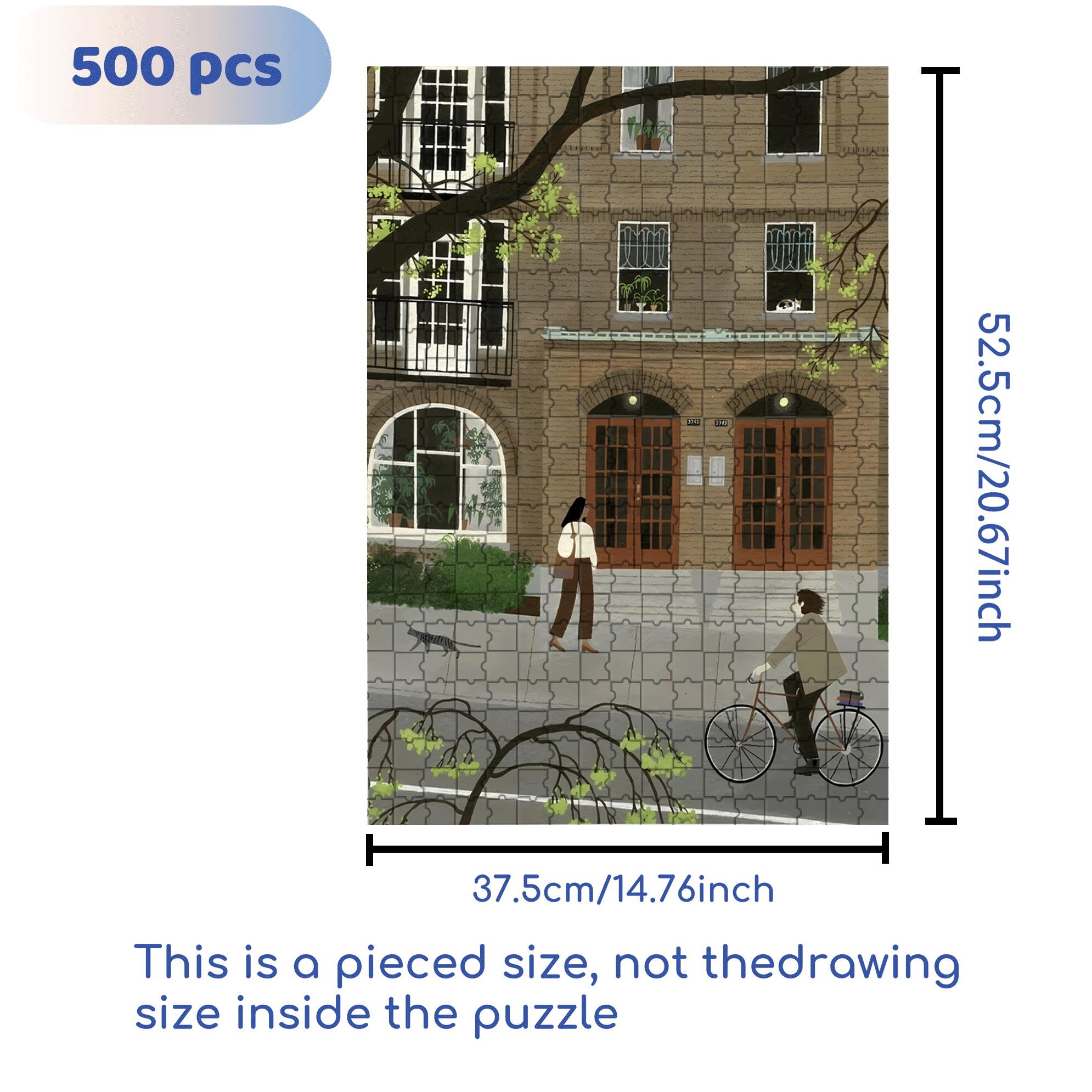 Touchable Slow Life 26 500pcs/1000pcs Jigsaw Puzzle, Scratch-Resistant, Interactive Family Game & Brain-Boosting DIY Decor, Perfect for Halloween, Christmas & New Year Gifts, Family Puzzle Game