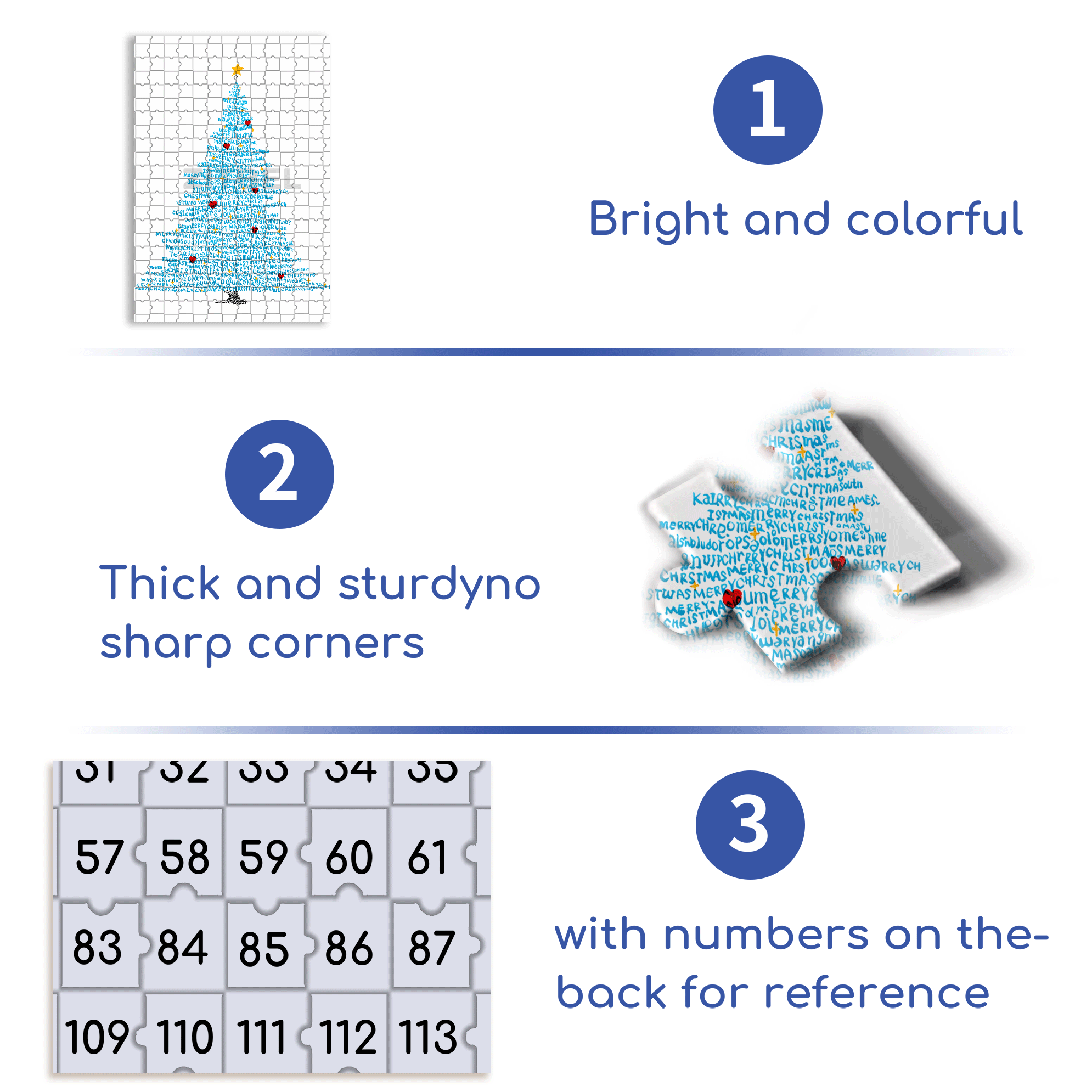 A Christmas Tree Piled With Words 500pcs/1000pcs Jigsaw Puzzle, Scratch-Resistant, Interactive Family Game & Brain-Boosting DIY Decor, Perfect for Halloween, Christmas & New Year Gifts, Family Puzzle Game