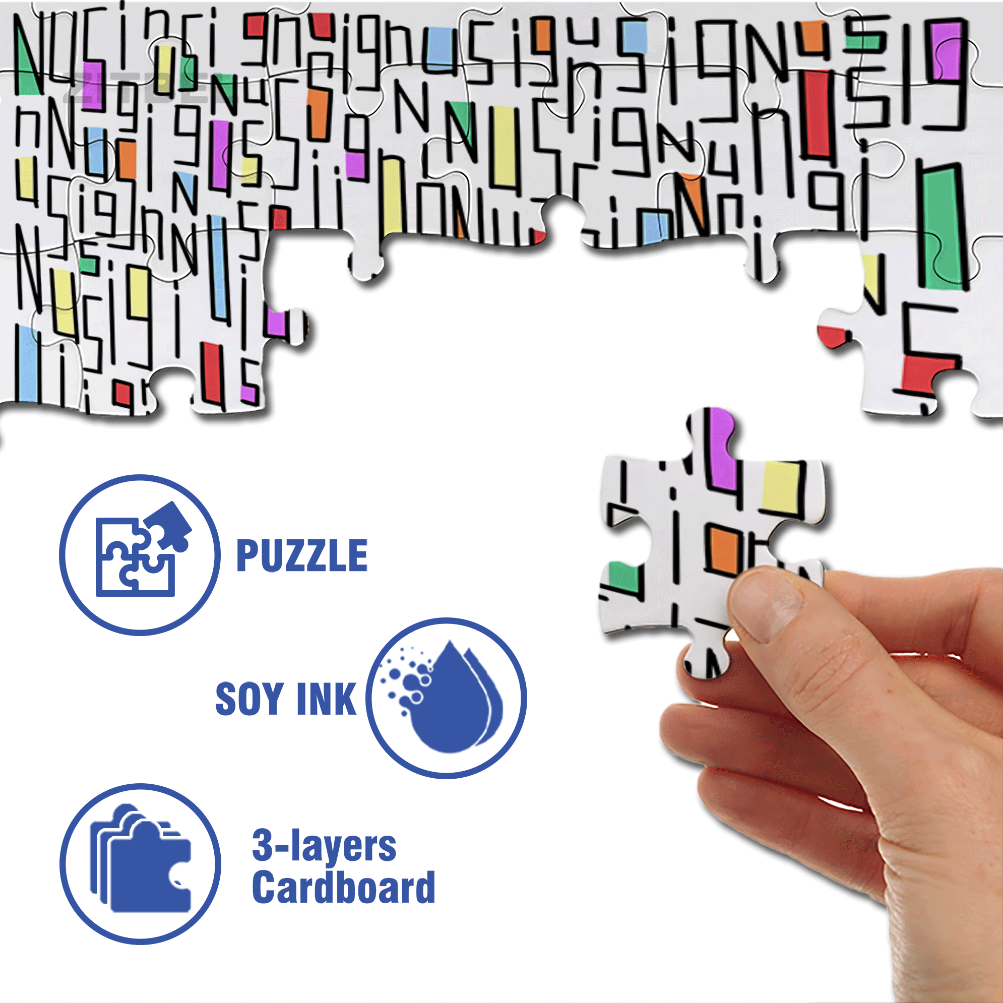 A City Filled With Words 500pcs/1000pcs Jigsaw Puzzle, Scratch-Resistant, Interactive Family Game & Brain-Boosting DIY Decor, Perfect for Halloween, Christmas & New Year Gifts, Family Puzzle Game
